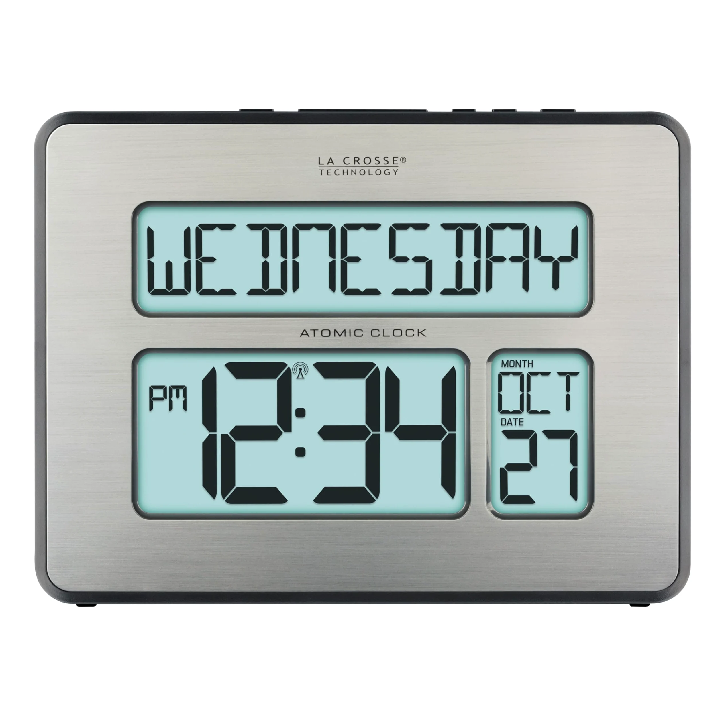 La Crosse Technology Reloj atómico, Gris, Talla única