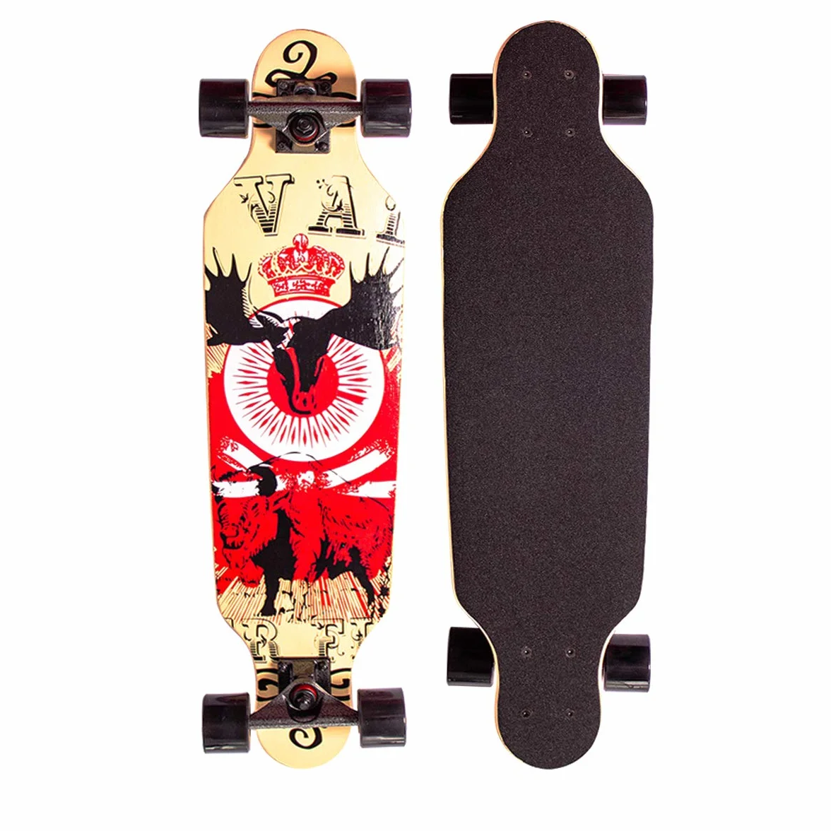 Skateboard Longboard Completo con Ruedas Luminosas para Adultos Niños Teens (Totem)