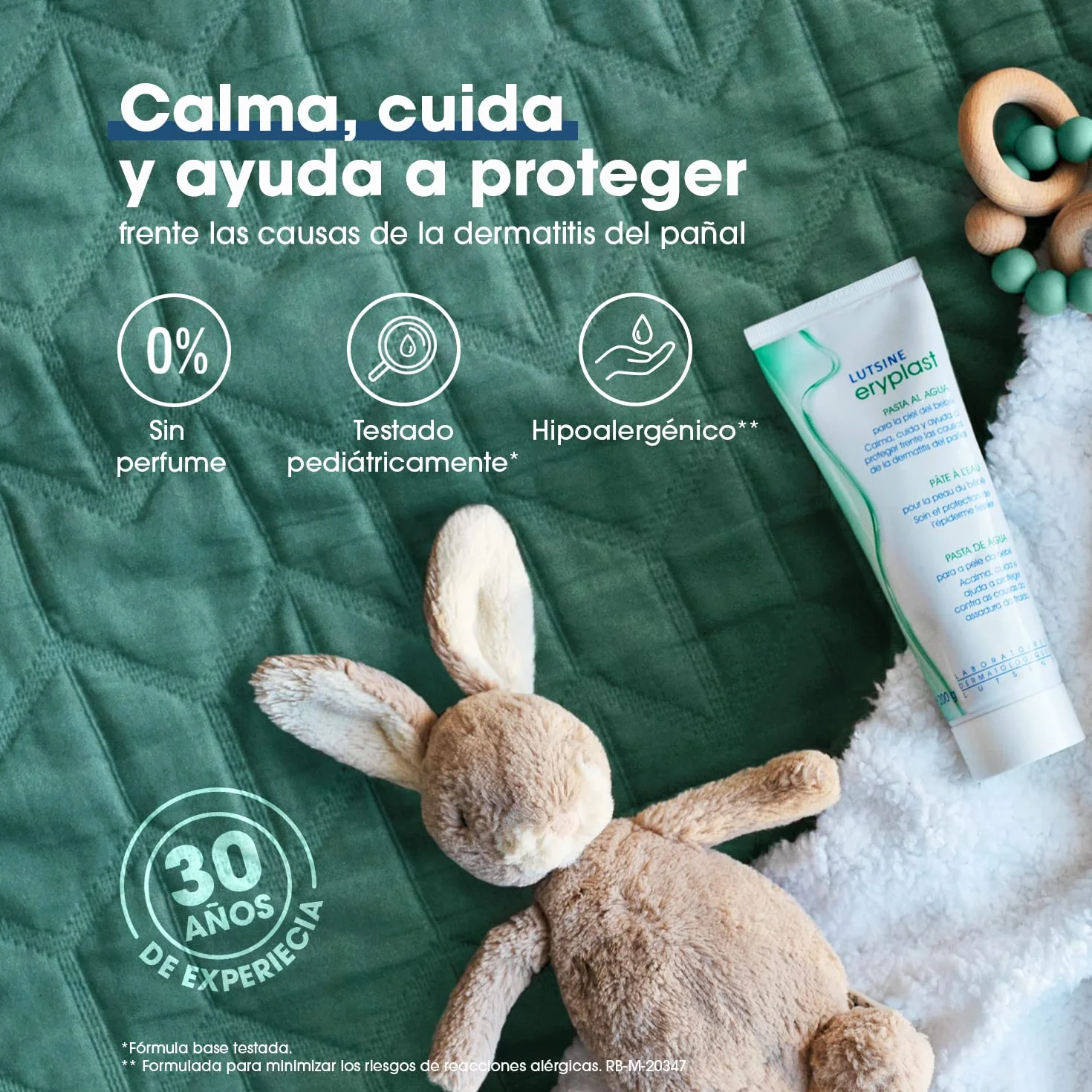 Eryplast Pasta al Agua 75 gr Pomada Protectora Crema de Pañal para Bebé Hipoalergénico Sin Perfume