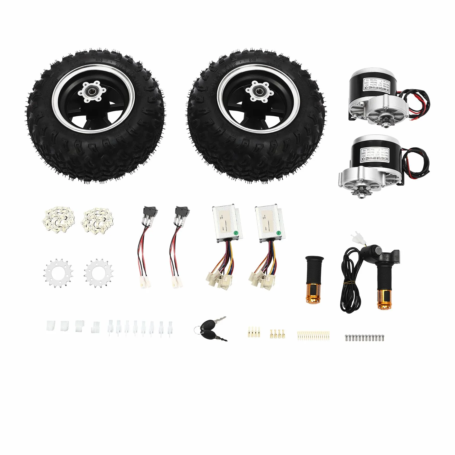 Kit de conversión de rueda neumática 250 W para scooter eléctrico, engranaje motor, 25 km/h, IP33, carga 150 kg