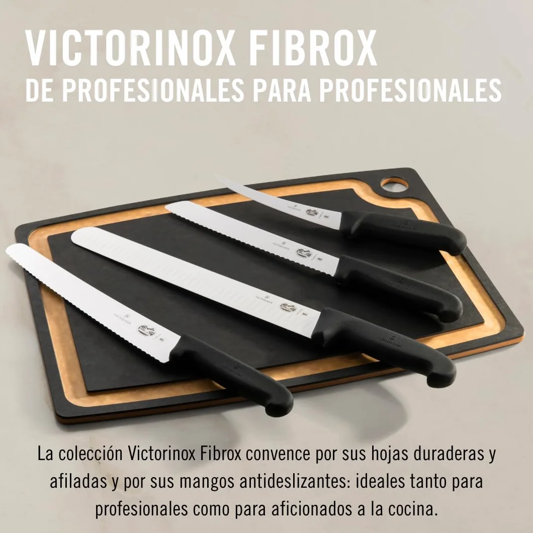 Victorinox Fibrox Cuchillo para pan con hoja dentada 21 cm acero inoxidable negro