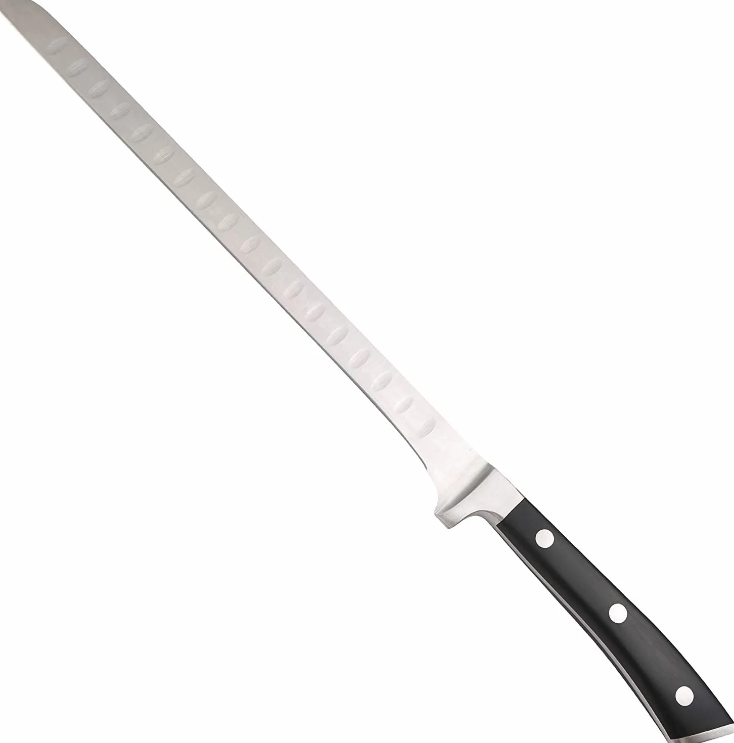 MasterPro FOODIES COLLECTION - Cuchillo Jamonero 25.4CM Acero Inoxidable - Mango ABS - Hoja Larga y Flexible - Ideal para Jamón y Carnes Grandes - Fácil Limpieza