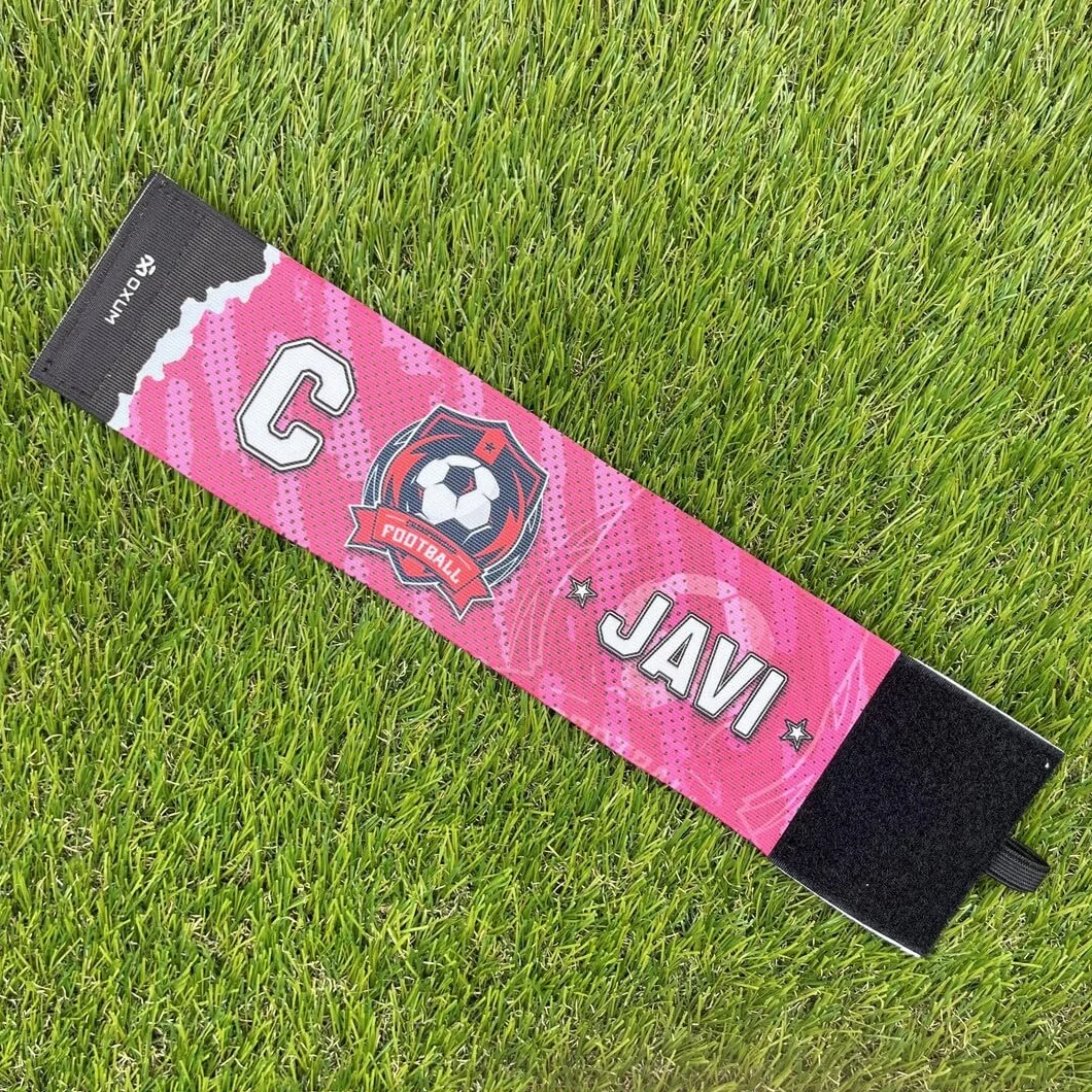 Brazalete de Capitán Personalizado OXUM Sport para Fútbol - Elástico y Ajustable con Escudo, Nombre y Bandera