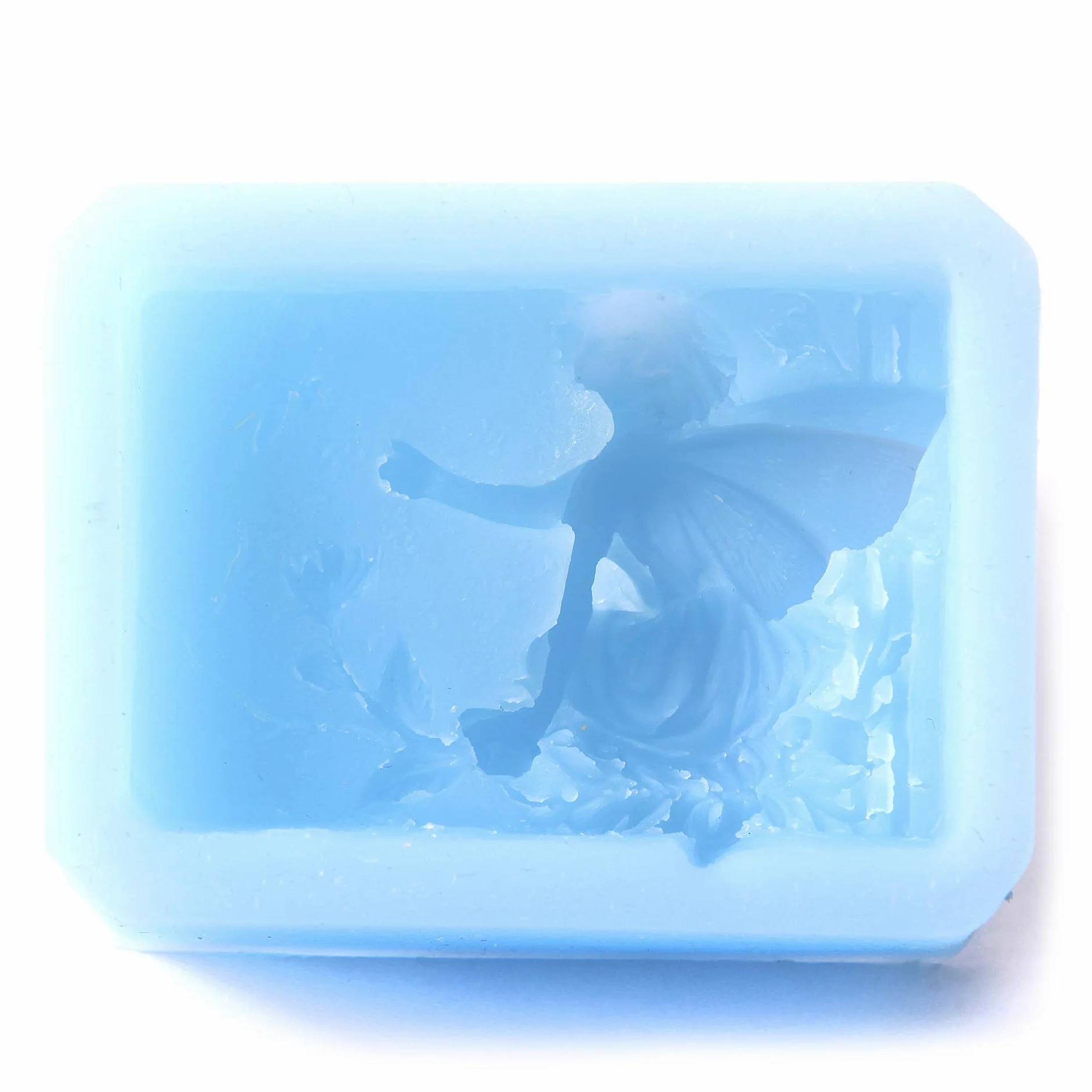Molde de silicona rectangular de hadas y flores x 10