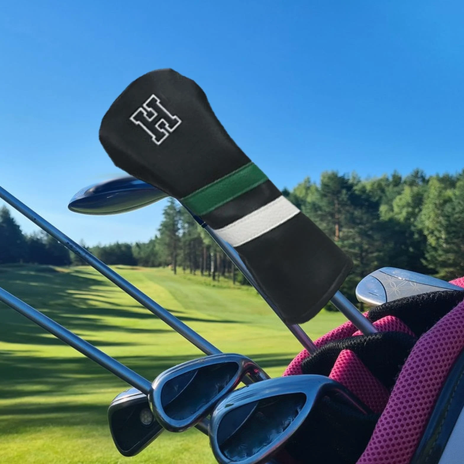 Funda para Palos de Golf, Cuero Sintético, Impermeable, Resistente al Desgaste, Forro Suave, Tamaño Portátil