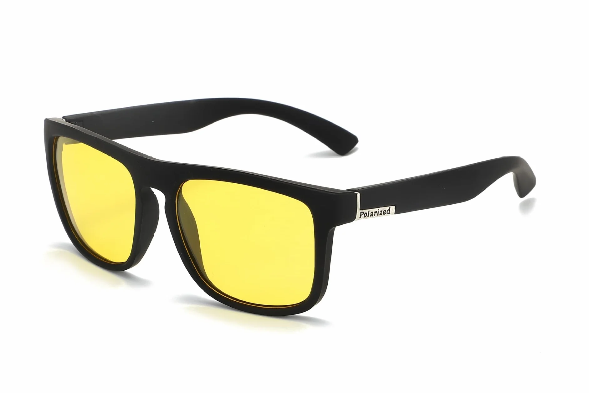 Gafas de conducción nocturna polarizadas, máxima seguridad en la noche y la lluvia, lentes amarillas que mejoran el contraste, protección UV400, antirreflectantes, para hombre y mujer