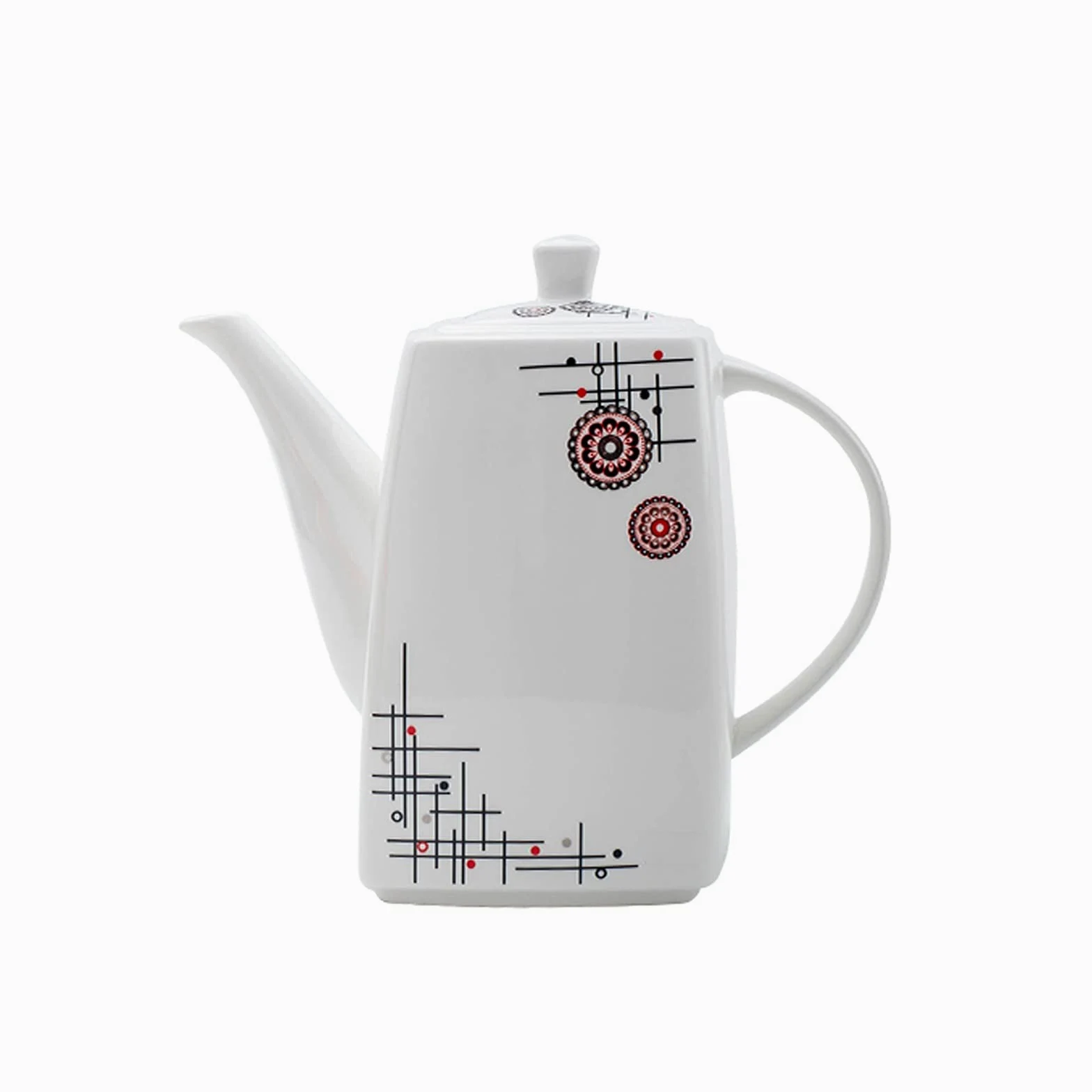 GRFIT Jarra Hervidor de Filtro de Gran Capacidad de Lanzador de cerámica Simple con Mango y Tapa de Moda for el hogar, Restaurante, cafetería (54 oz) Jarra de Agua (Color : B)