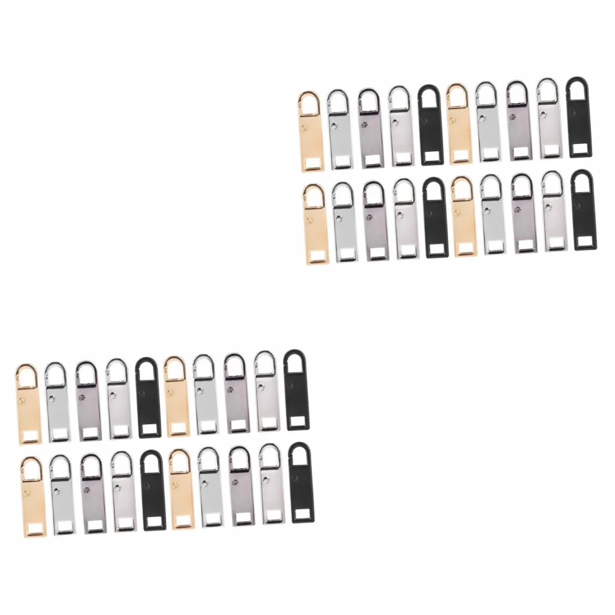 Tofficu 40piezas Accesorios De Tiradores Desmontables Para Cremalleras Cabezas De Zipper Para Mochilas y Equipaje Reemplazo Práctico y Duradero Multiusos
