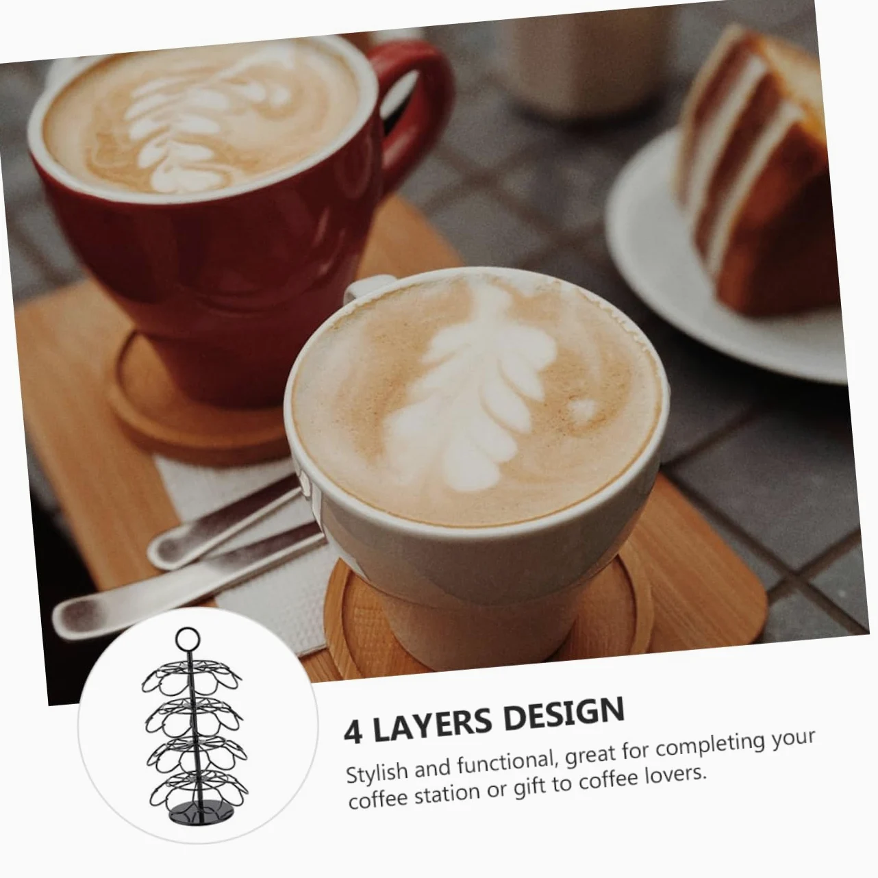 PRETYZOOM Estante para Cápsulas de Café Estante Giratorio de Rotación de Organizador para Almacenar Cápsulas de Café Cocina