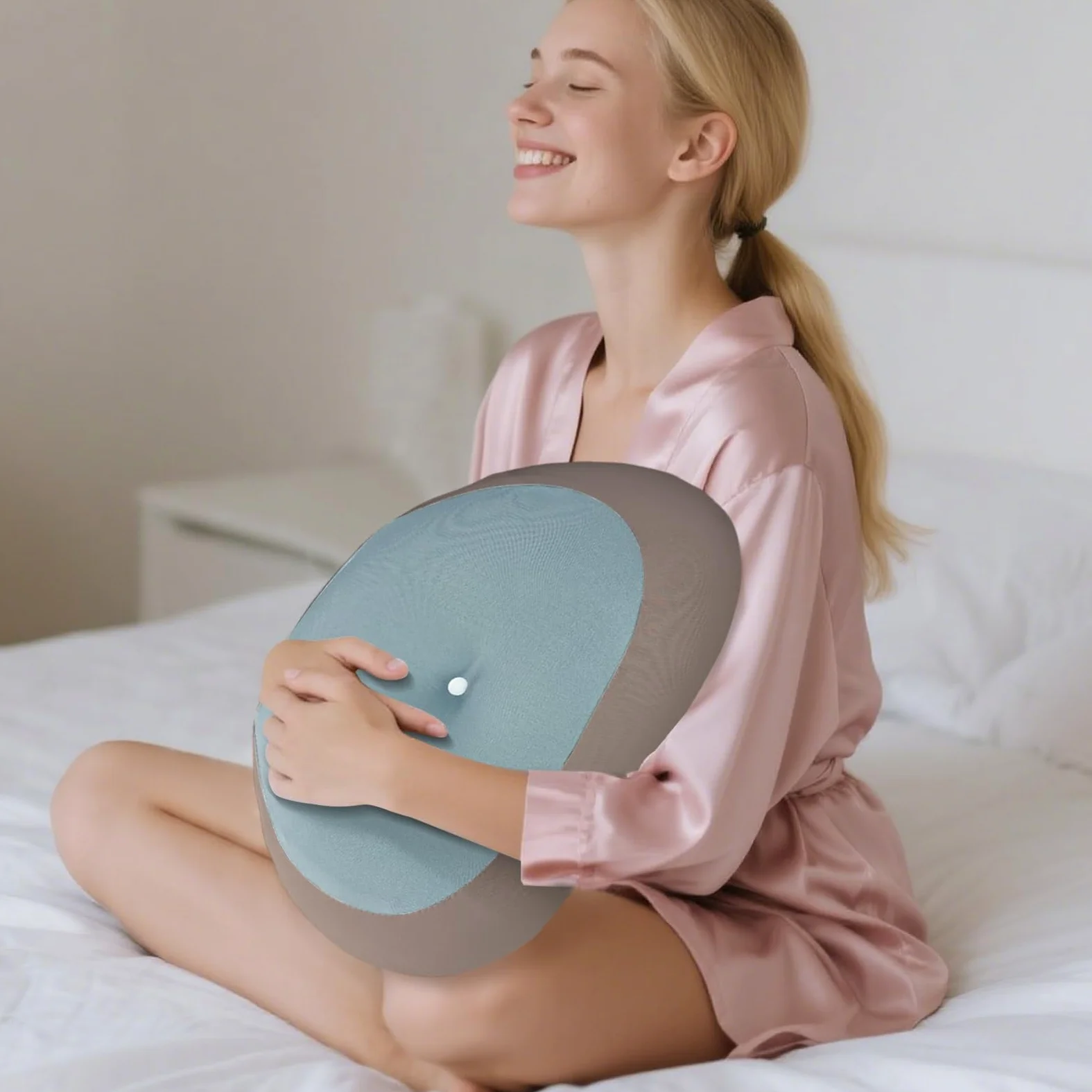 Genérico Almohada Ergonómica Cojín Transpirable Adultos Arriba | Almohadas Viscoelásticas Con Contorno Y Soporte Cervical Cojín Cama Unisex Abajo Hogar Viaje