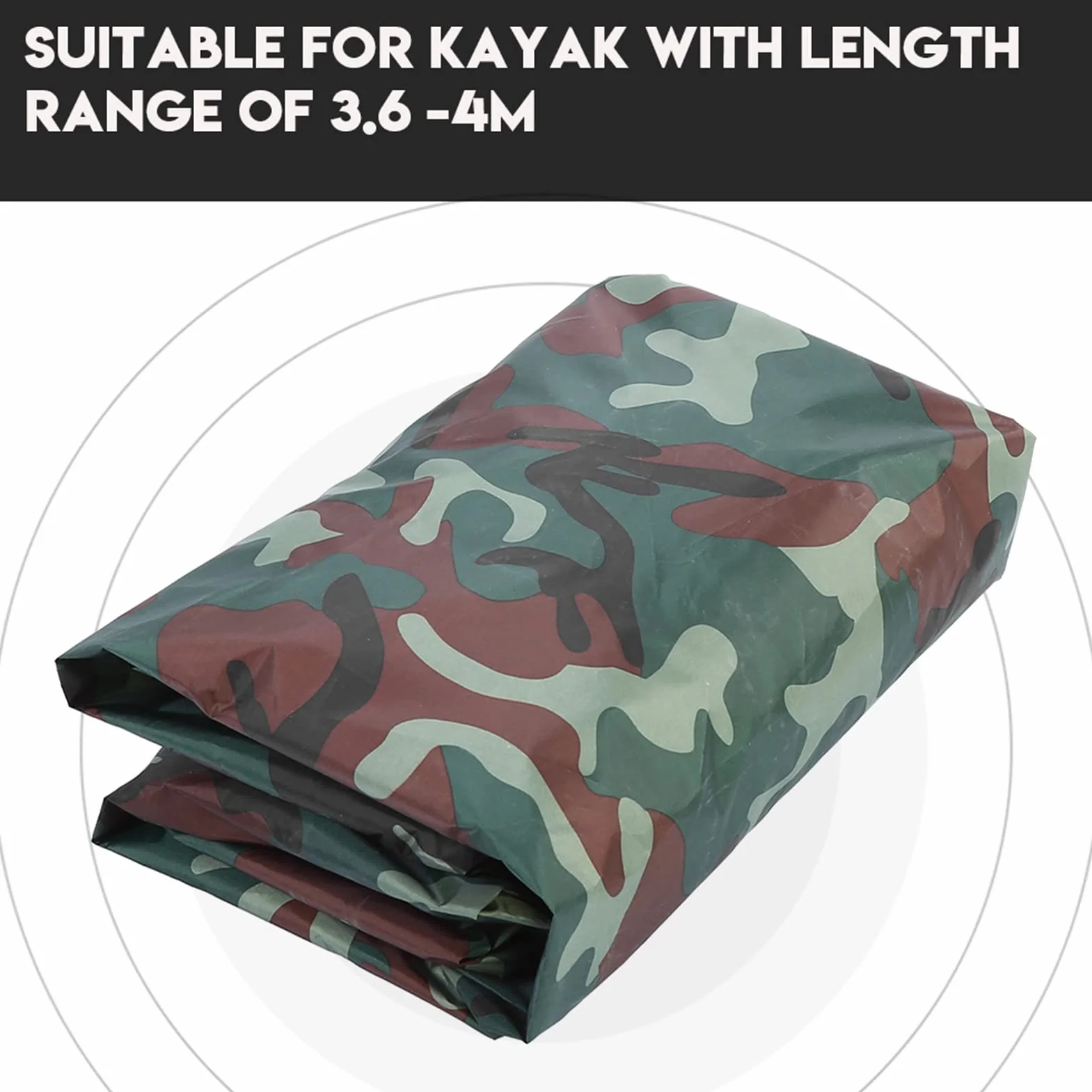 Funda para kayak 4,5 m protección UV poliéster, protector tabla paddle surf, almacenamiento kayak canoa 3,6-4 m Gris