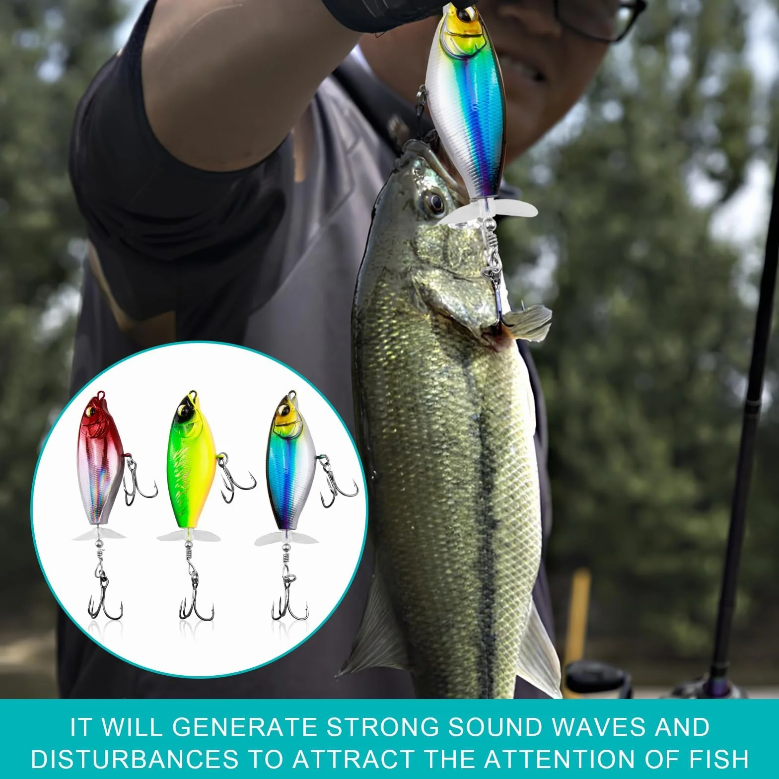 Señuelos Topwater, jigs, señuelos flotantes para lubina, Ideales para Agua Dulce y Salada, máximo Atractivo para la Pesca Deportiva