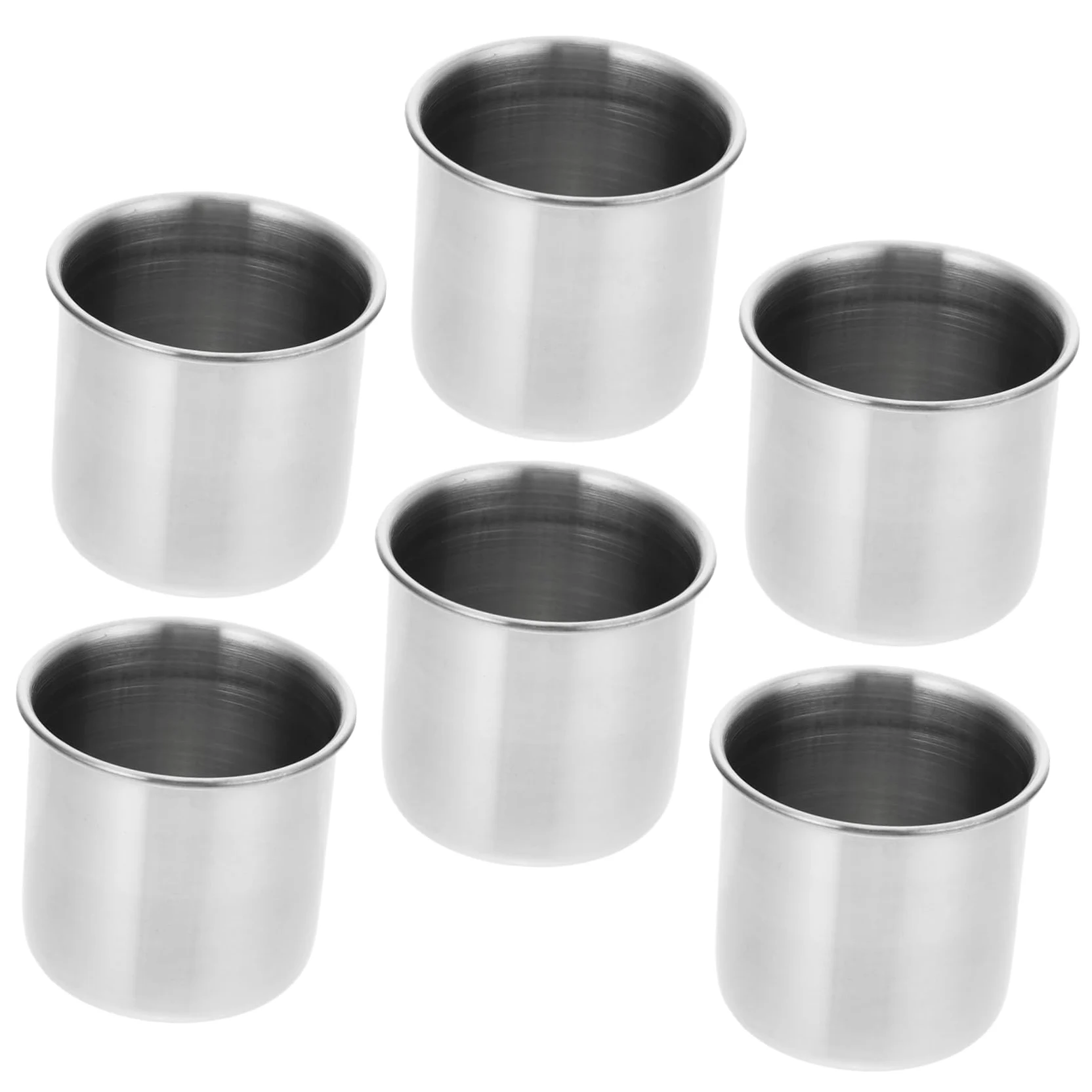 UKCOCO 6piezas Vaso de Medicina de Acero Inoxidable Vaso Medidor Pequeño sin Escala para Medicamentos o Recolección de Muestras