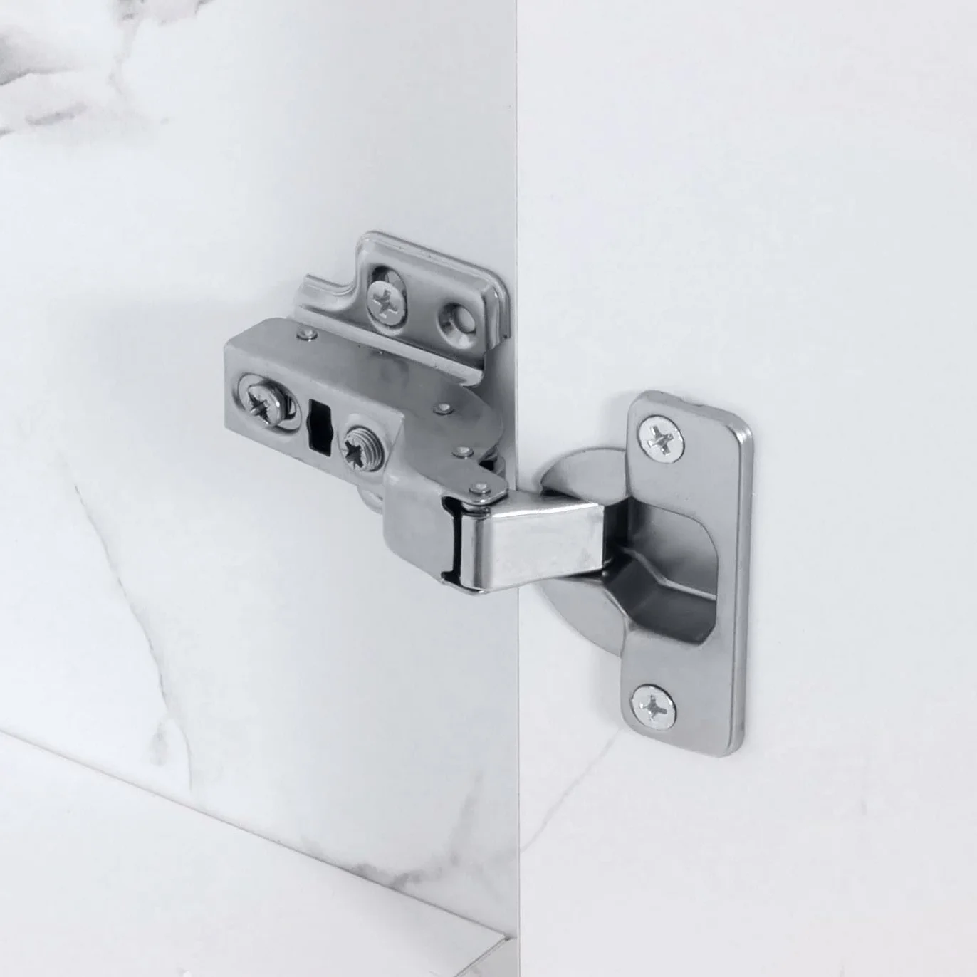 HWC-L86AM - Armario de baño (melamina, 2 puertas, 3 compartimentos, 160 x 33 cm), color blanco