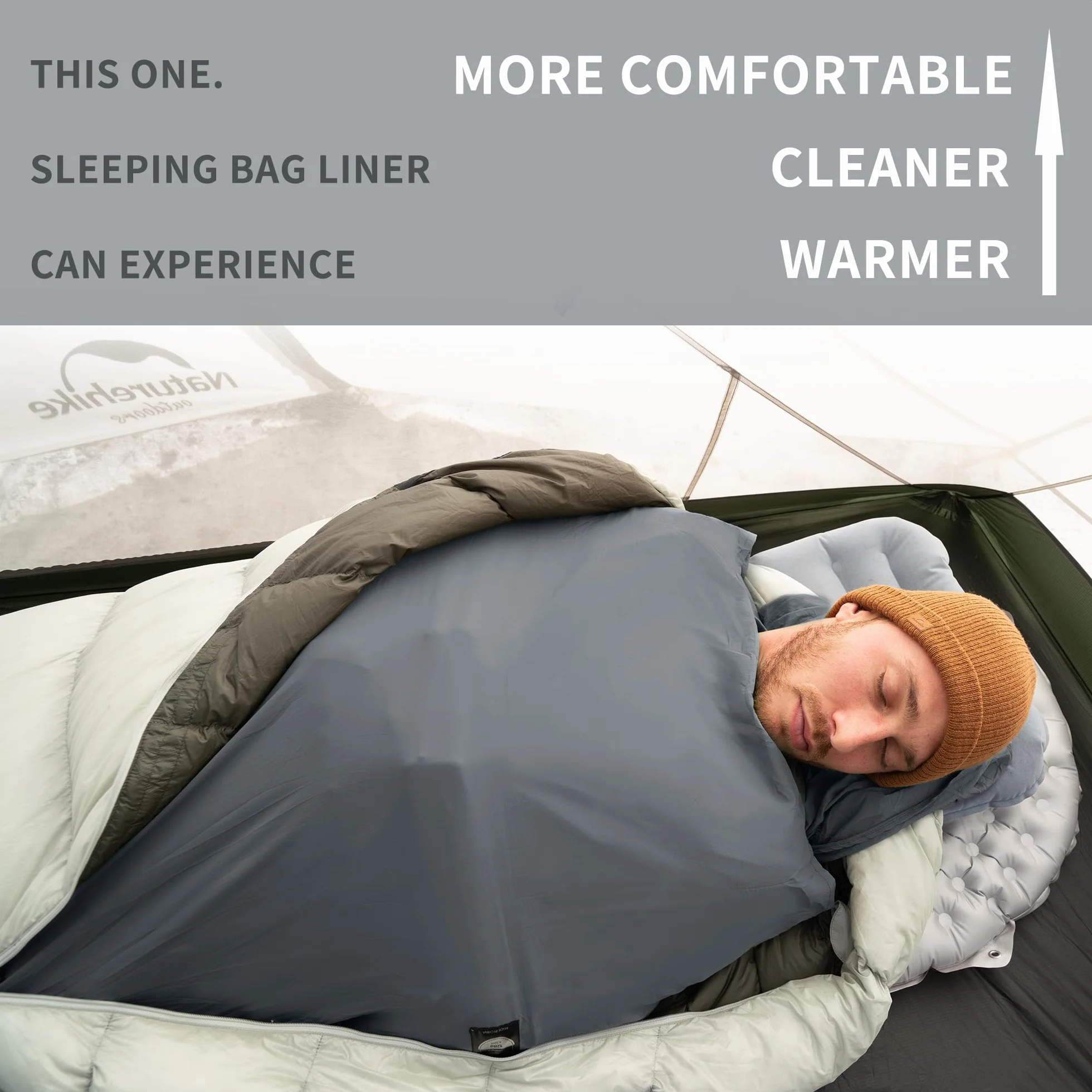 Naturehike Saco de Dormir Ultraligero 128g Manta de Viaje para Cabaña Mochileros Camping