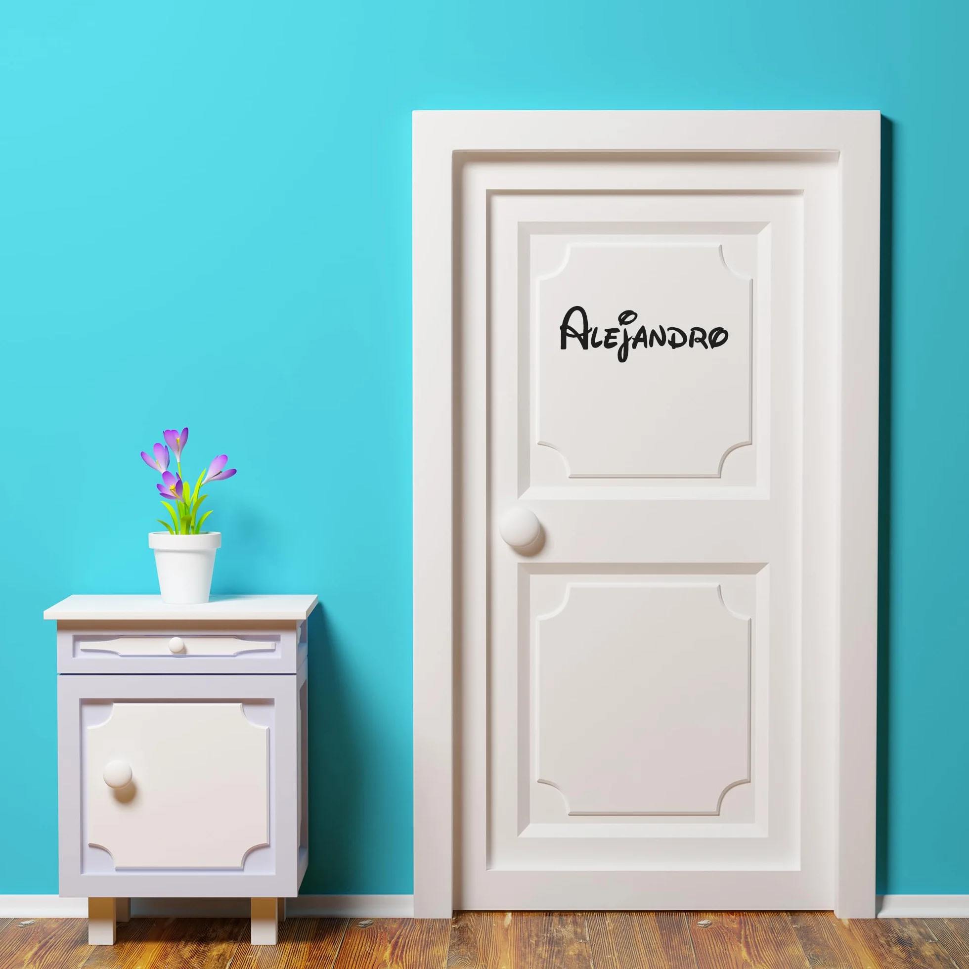Pegatinas personalizadas Nombre para pared, puerta o armario | Vinilo Decorativo Pared infantil