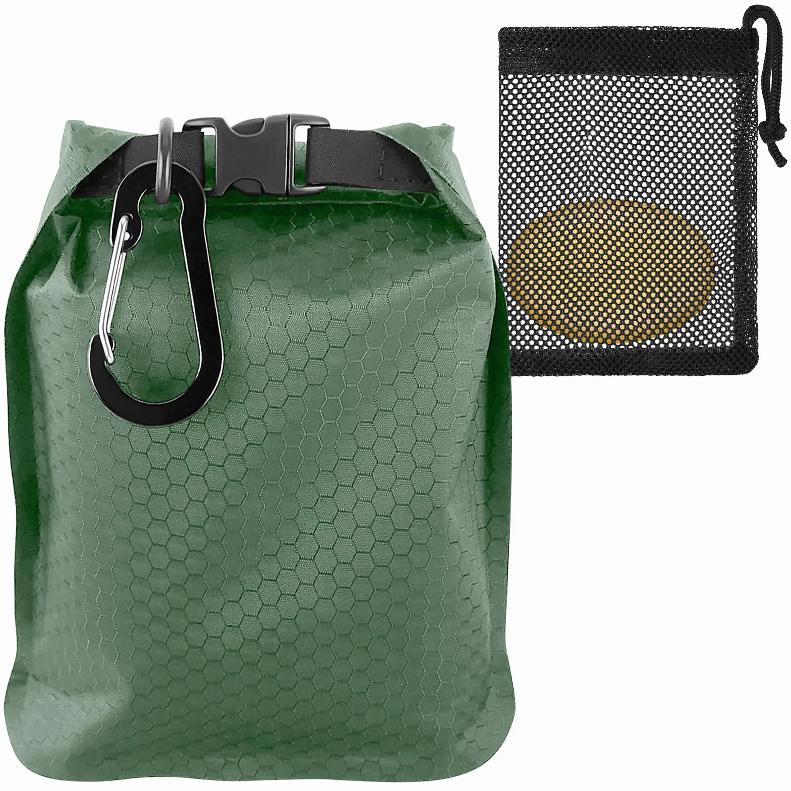 Contenedor de Jabón de Viaje Bolsa de Jabón Jabonera a Prueba de Fugas con Bolsa de Malla para Enjabonar y Gancho Jabonera de Secado Rápido Adecuado para Acampar y Actividades al Aire Libre (Verde)