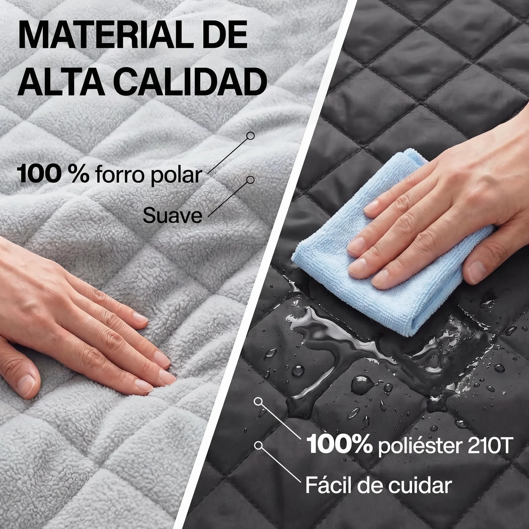 Manta de Camping Impermeable EVOCAMP 200x140 cm Forro Polar