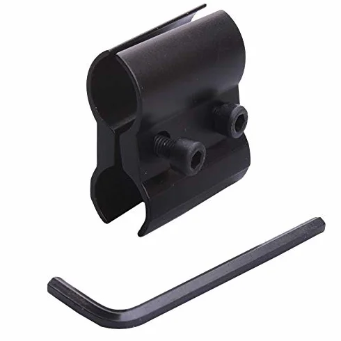 Pistola de Caza Anillo Táctico Barril Alcance Telescopio Mirilla Soporte Montaje Linterna Antorcha Laser Sight Black
