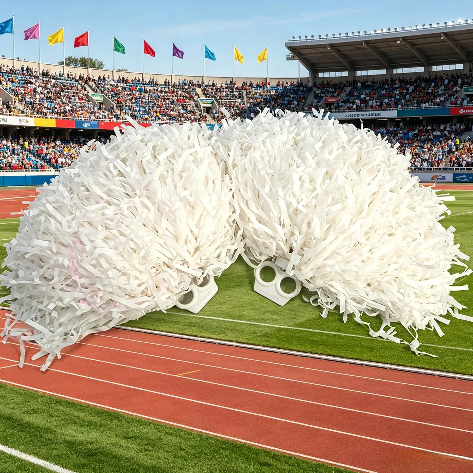 Pompones De Porristas Animadora Moda Equipo Deportivo Animación Niños Adultos