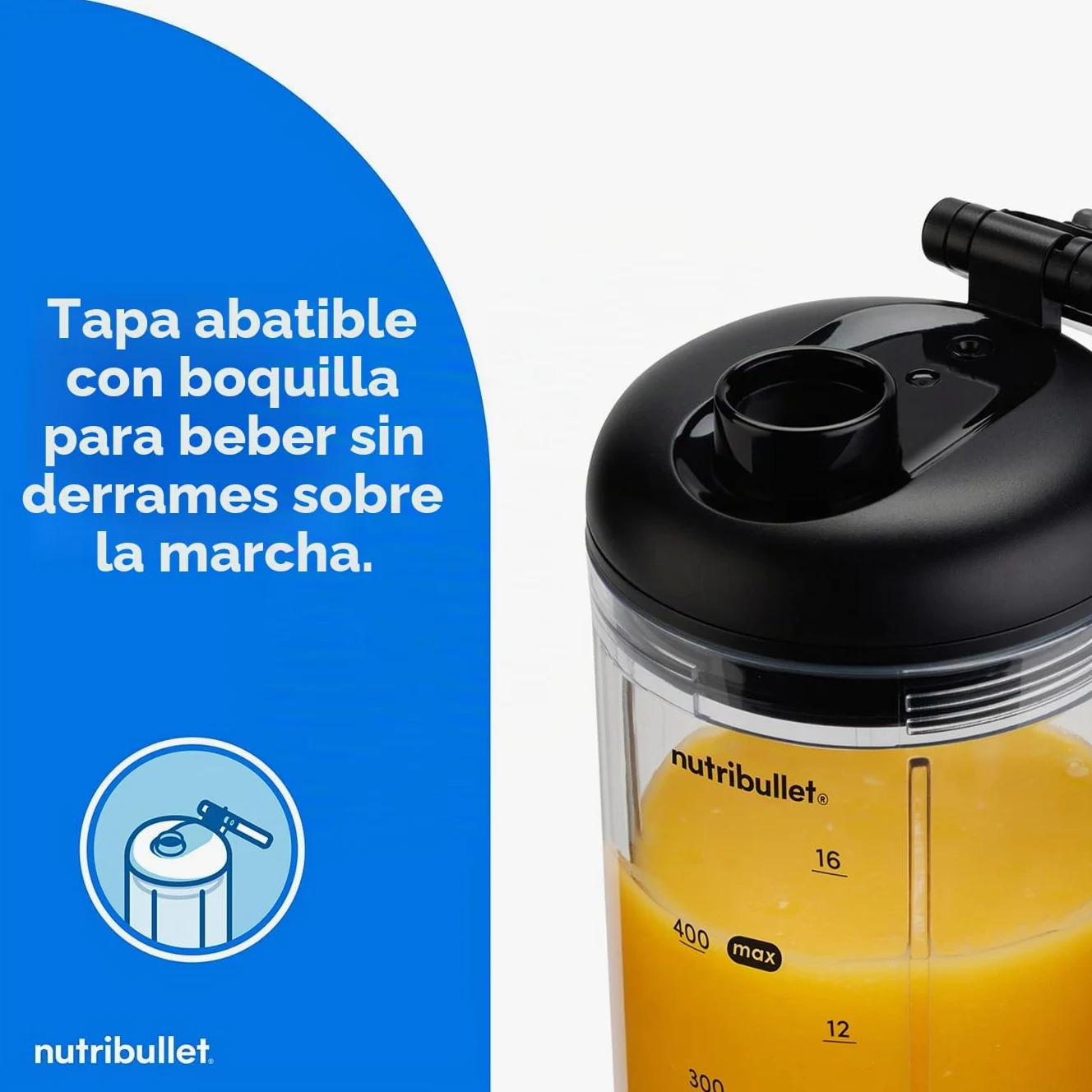 nutribullet Flex Blender en metal, alta capacidad, 500 ml, listo para viajar, cuchillas desmontables, indicador de batería, diseño portátil, elegante y compacto, fácil de mezclar, para batidos y jugos