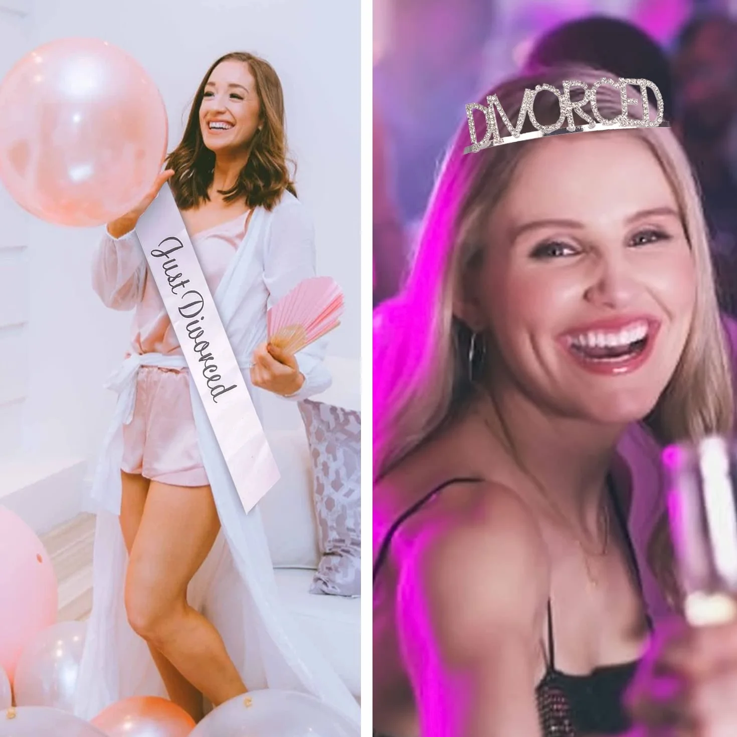 Original Cup Breakup® - Corona y Bufanda para Fiestas de Divorcio - Decoraciones y Disfraces para Fiestas de Divorcio - Fiestas Temáticas para Divorciadas Idea de Regalo 100% Divertida para Mujeres