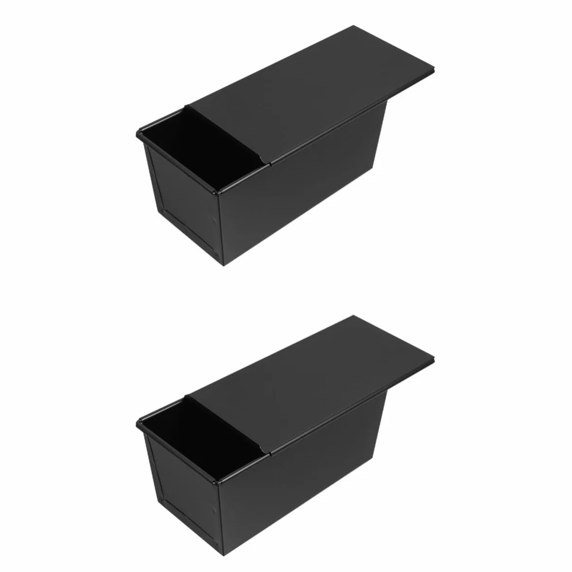 Cabilock 2 Piezas Molde para Pan de Tostadas con Tapa Deslizante Molde Reutilizable para Hornear Pan Utensilio de Cocina Práctico para Panes y Pasteles