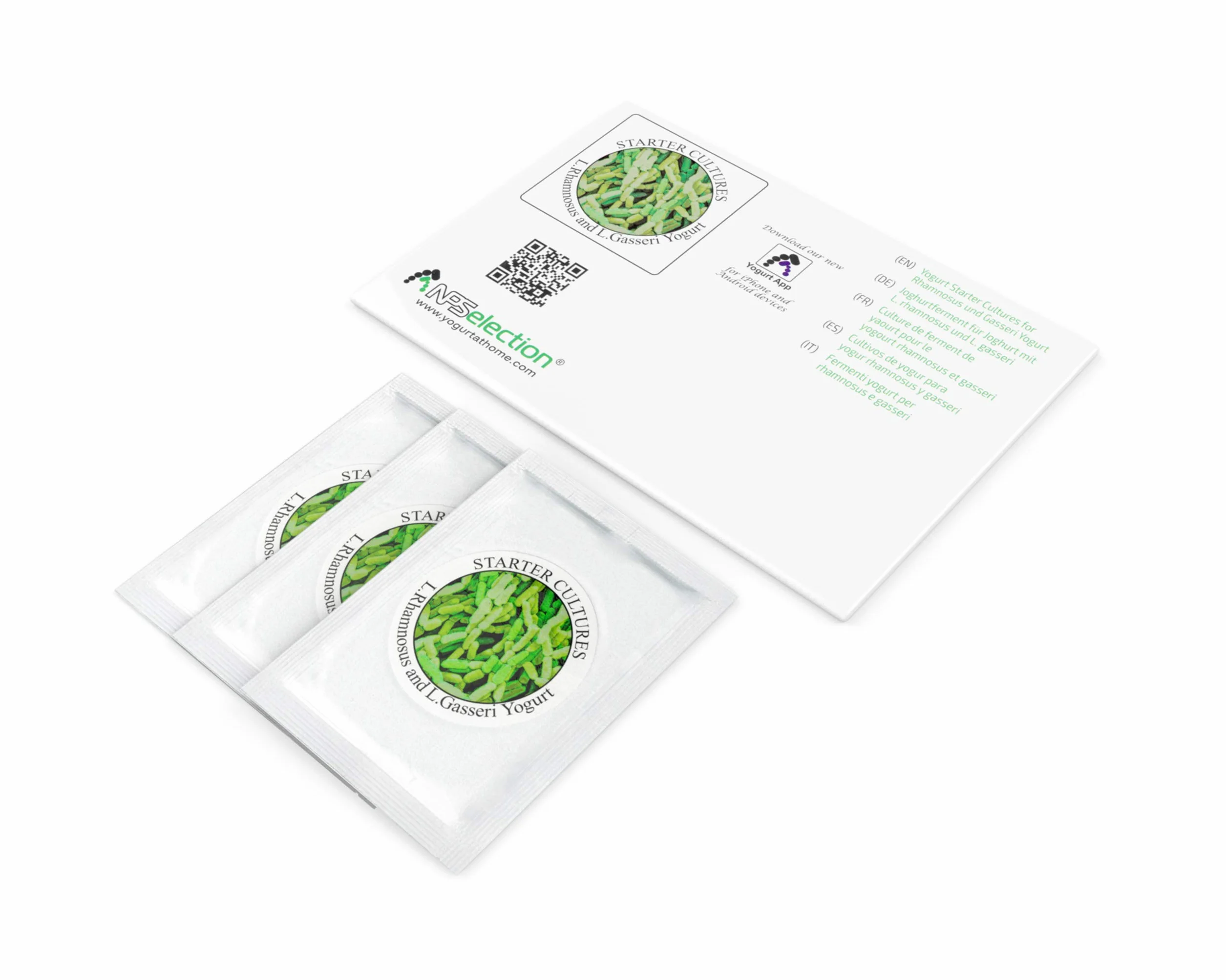 Cultivos de yogur – 3 Bolsitas de cultivo liofilizado para preparar Rhamnosus y Gasseri-yogur (Paquete de 3 bolsitas)