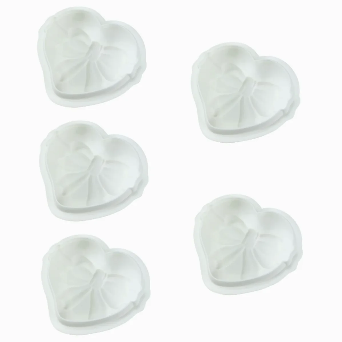 Cabilock 5 Moldes De Amor Para Asar Moldes De Silicona Para Hornear Pasteles Moldes De Chocolate Con Forma De Corazón Moldes De Silicona Para Dulces Moldes De Chocolate Bandeja De