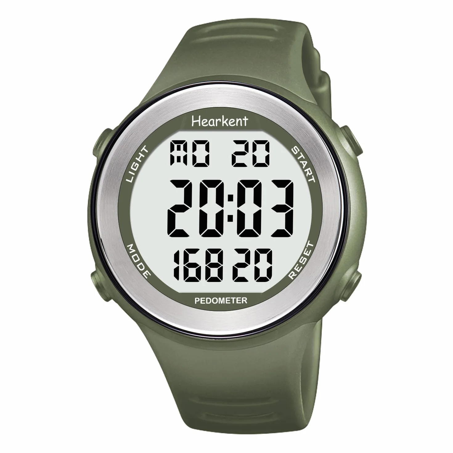 Hearkent Reloj podómetro impermeable para personas mayores sin Bluetooth