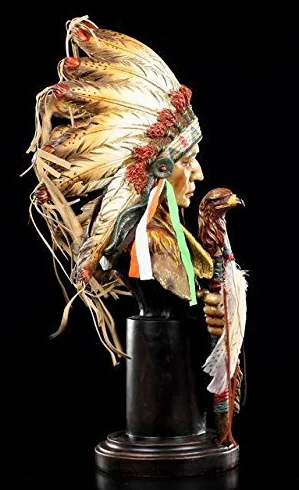 indios Figura grande – Jefe Busto con águila cetro
