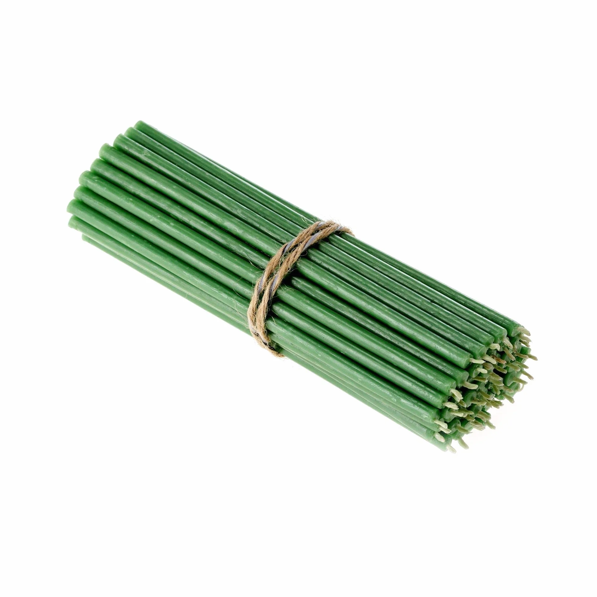 Danilovo Velas de Cera de Abeja (Verde) – Velas Ortodoxas Para Oración, Rituales, de Decoración de Mesa, N120, Altura 16 cm, 50 Unidades