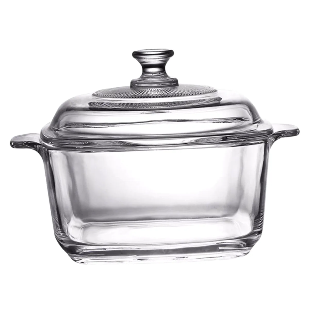 TEHAUX Bol para Sopa de Vidrio Templado con Tapa y Asas Dobles Resistente al Horno y Microondas Capacidad Almacenamiento Seguro para Alimentos Casa