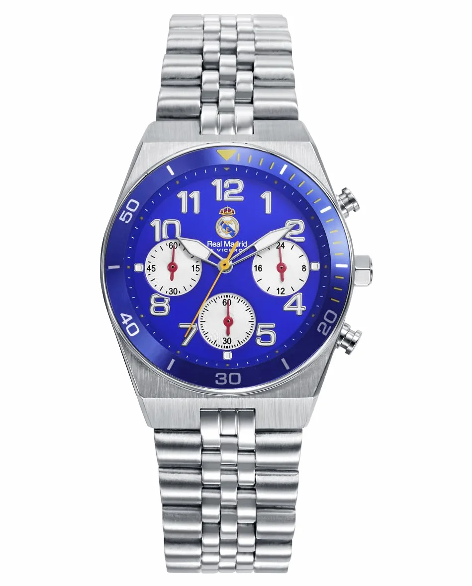 Viceroy Reloj Oficial Real Madrid para Mujer - Licencia Oficial - 37 mm - Esfera Azul - Resistente al Agua 10 ATM - Talla Cadete - Movimiento de Cuarzo – 41156-35
