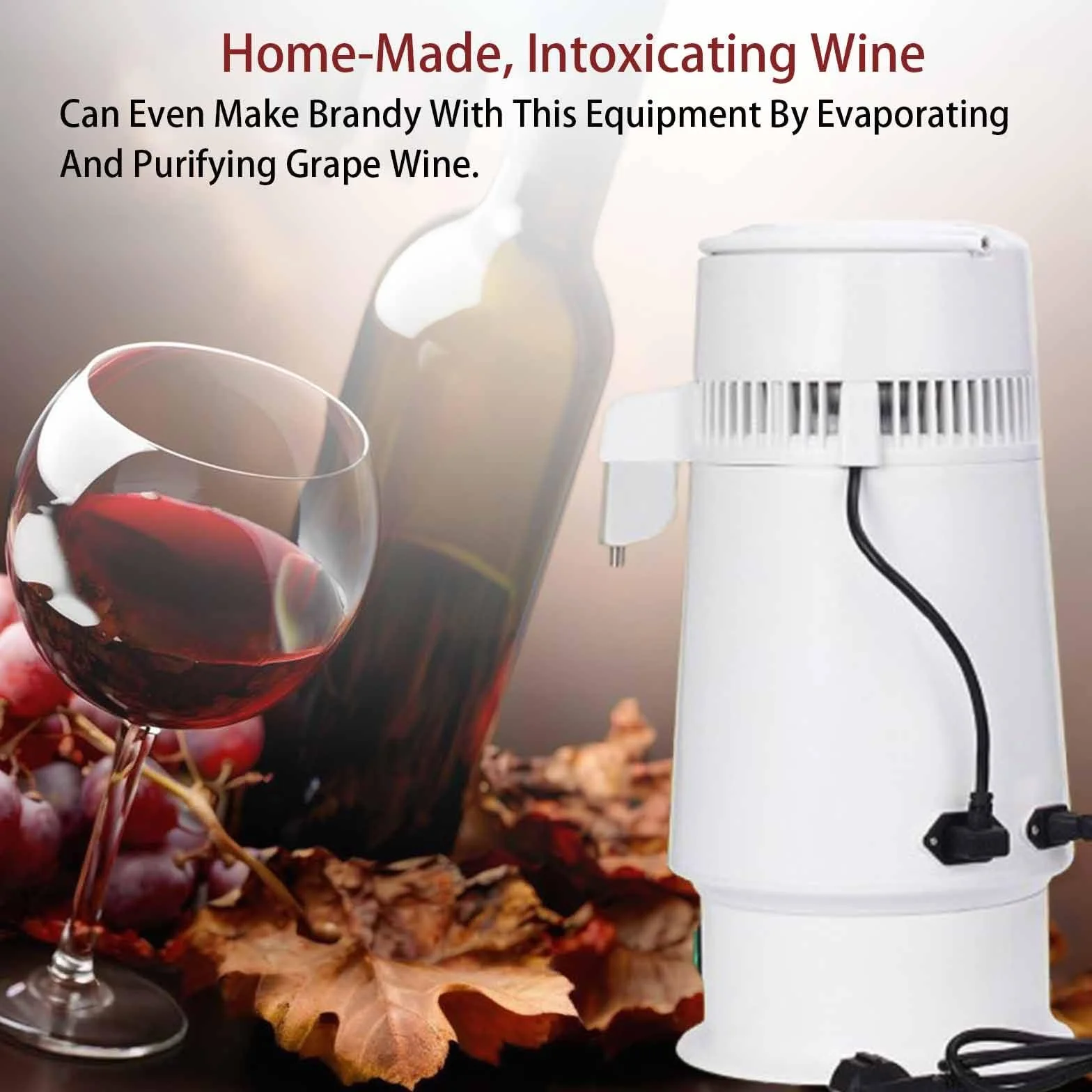 Destilador de agua de 750 W, 4 L, de acero inoxidable, con recipiente para uso doméstico, laboratorios y hospitales. Interior de acero inoxidable que destila agua pura