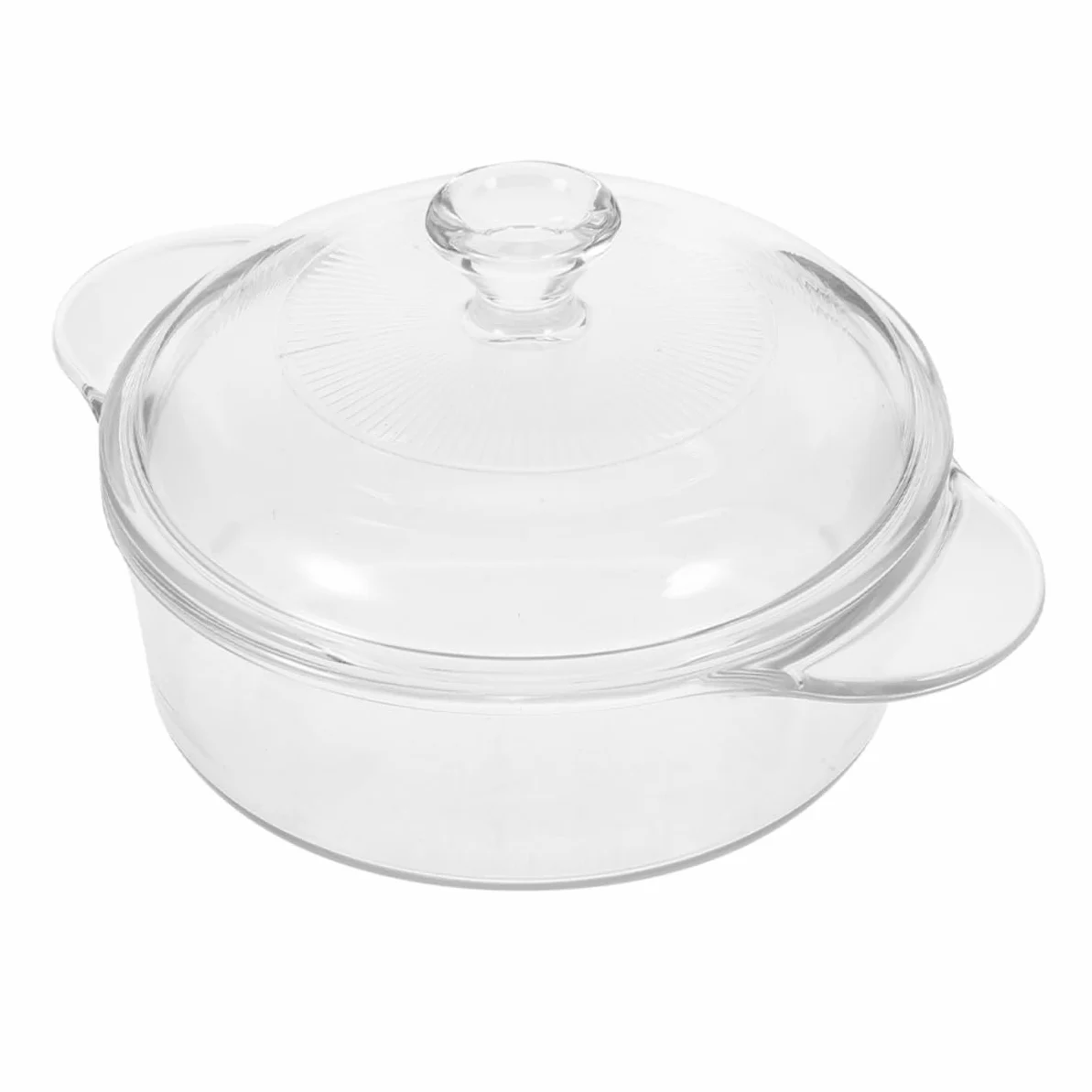 Cuenco de Vidrio Resistente al Calor de 1.7l con Tapa, Fácil de Limpiar y Apilable para Guardar Alimentos y Servir Ensaladas en Casa