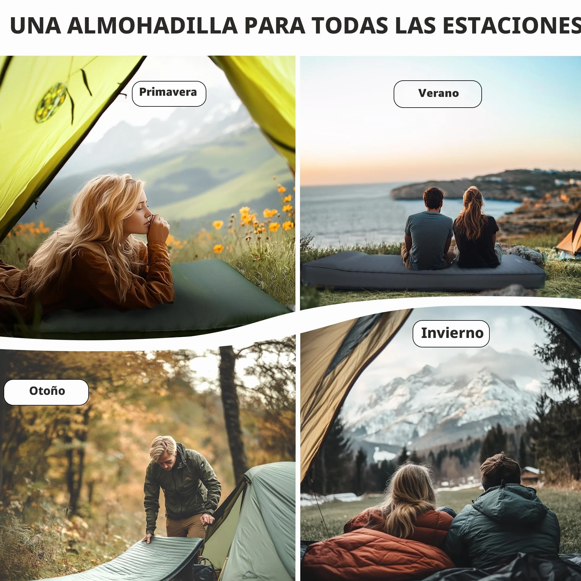 Origem Esterilla Camping Autoinflable 10CM Espesor Colchón Hinchable con Bomba Eléctrica