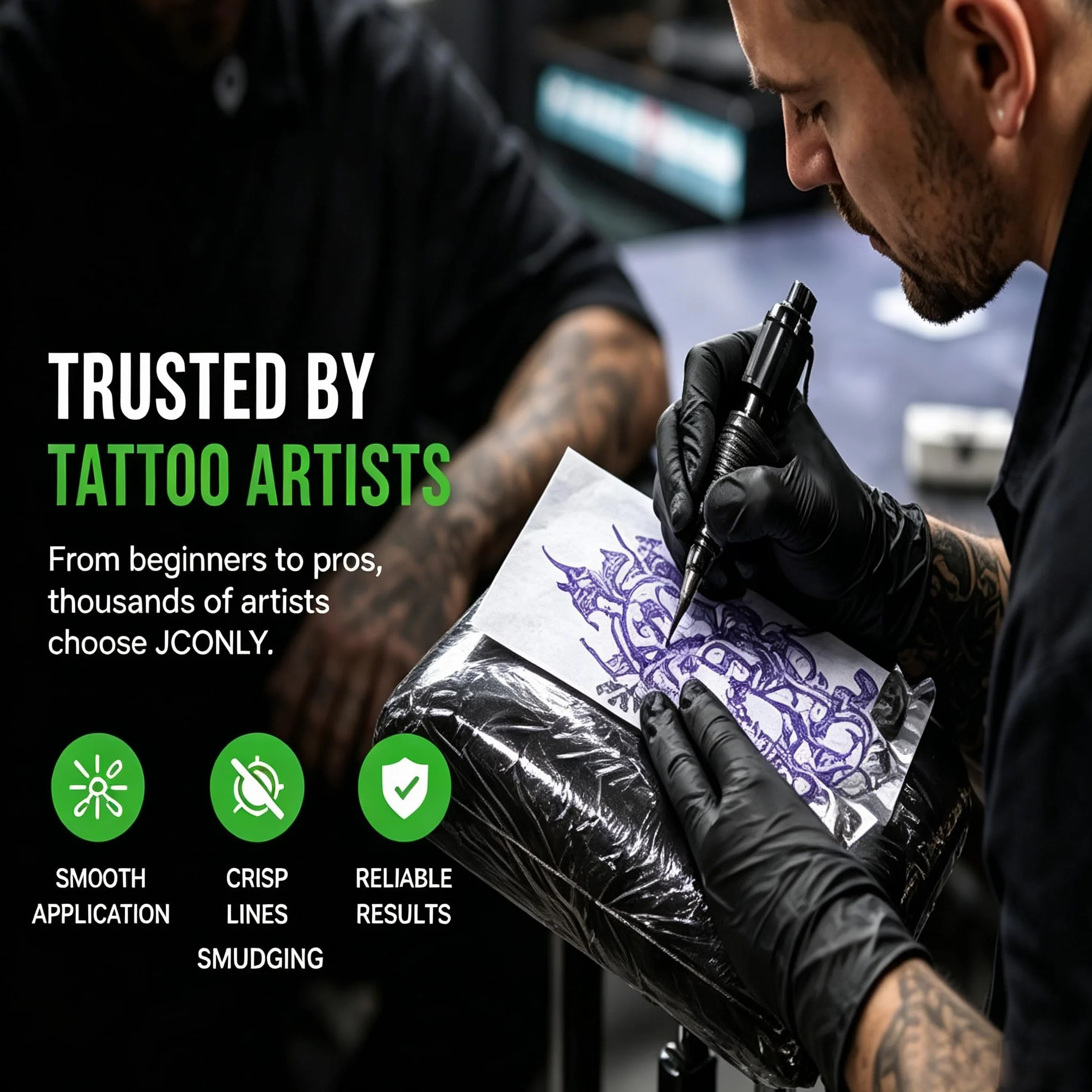 Rayyl 50 Hojas Papel Transfer Tattoo, A4 Papel Hectografico Tattoo Transfer Paper Accesorios de Tatuaje, Ideal para Impresora Tatuajes y Diseño DIY