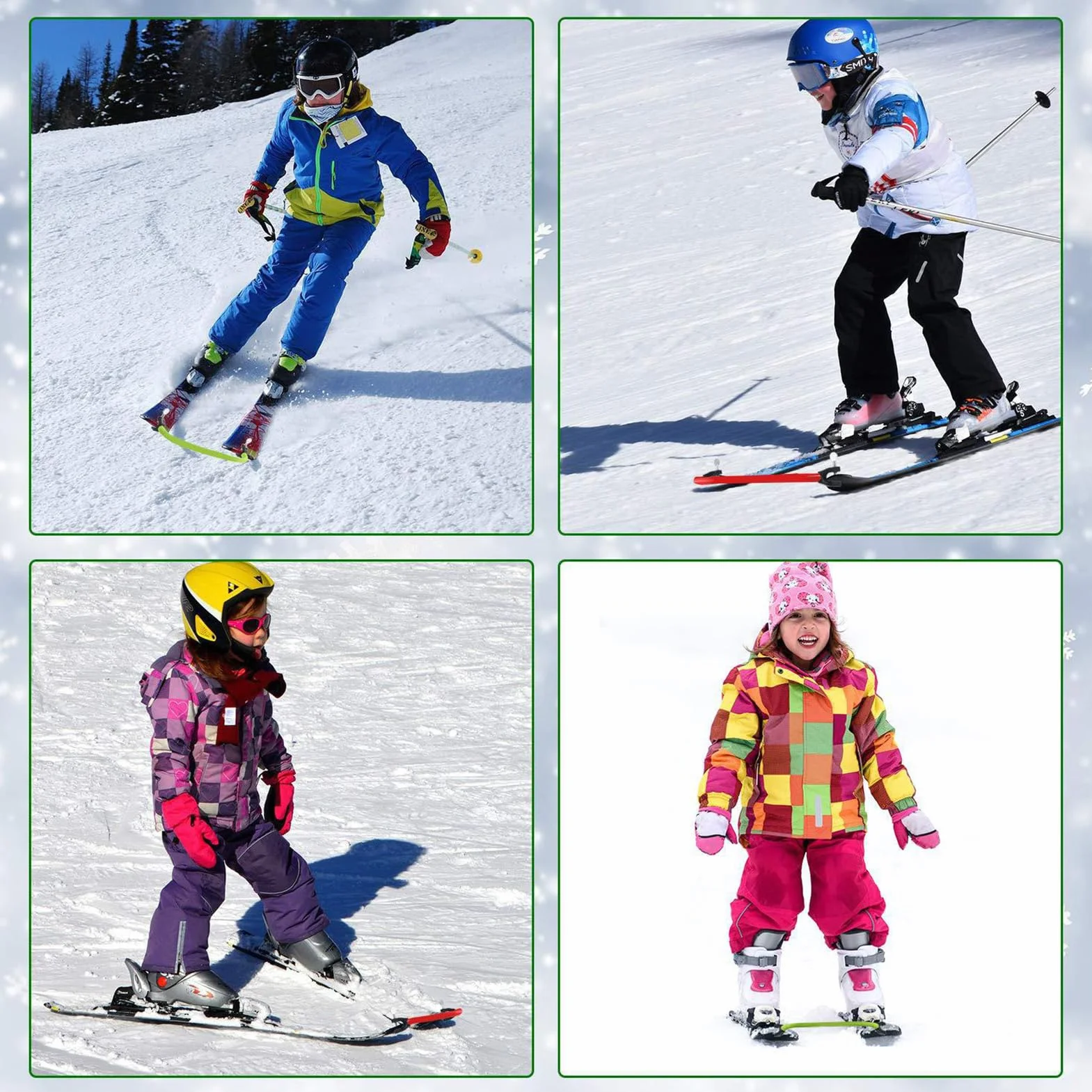 Clips de esquí para niños, Conector portátil para Snowboard y Entrenamiento