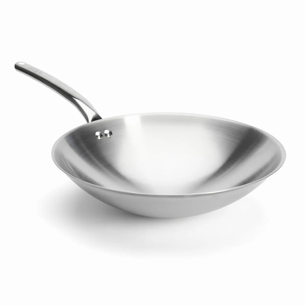 De Buyer, WOK INOX Ø 36CM,36 cm-3122.36