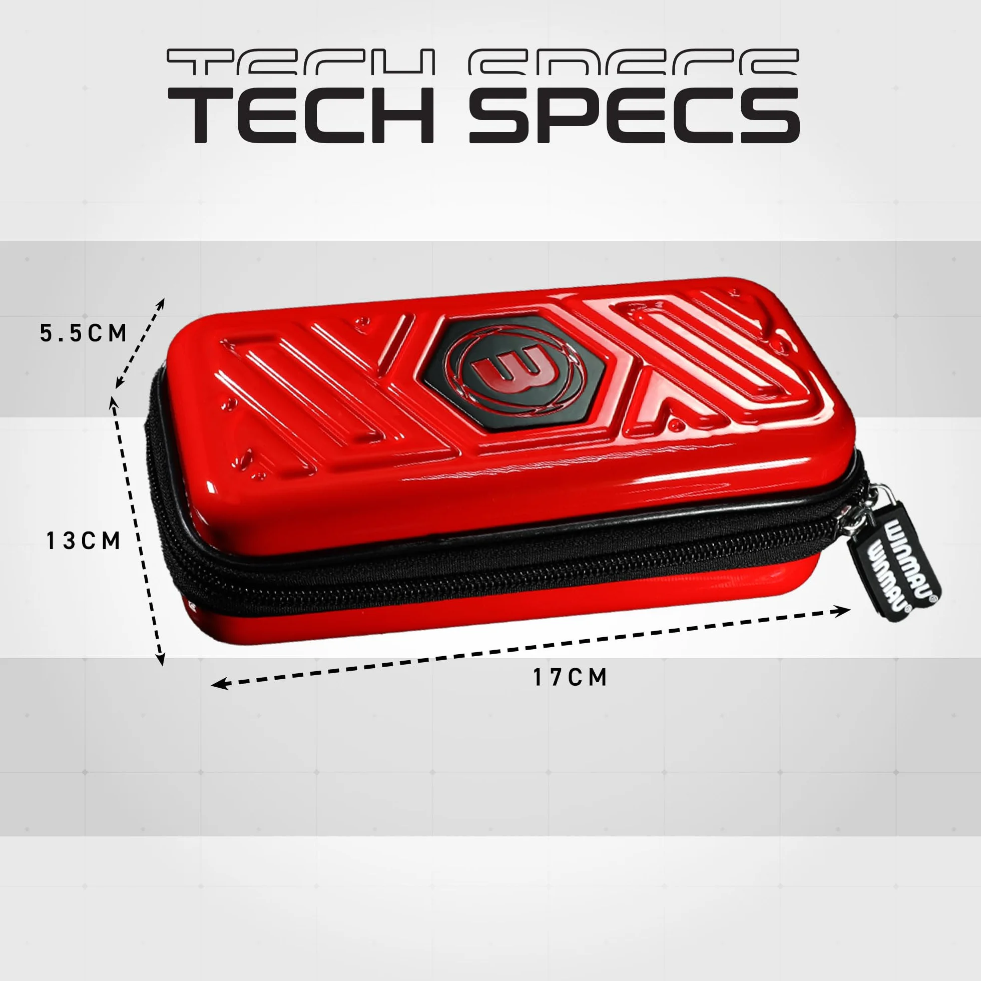 WINMAU Armor Darts Monedero – Estuche para dardos y accesorios completamente montados – Resistente a los golpes, extremadamente duradero y seguro, rojo, G1