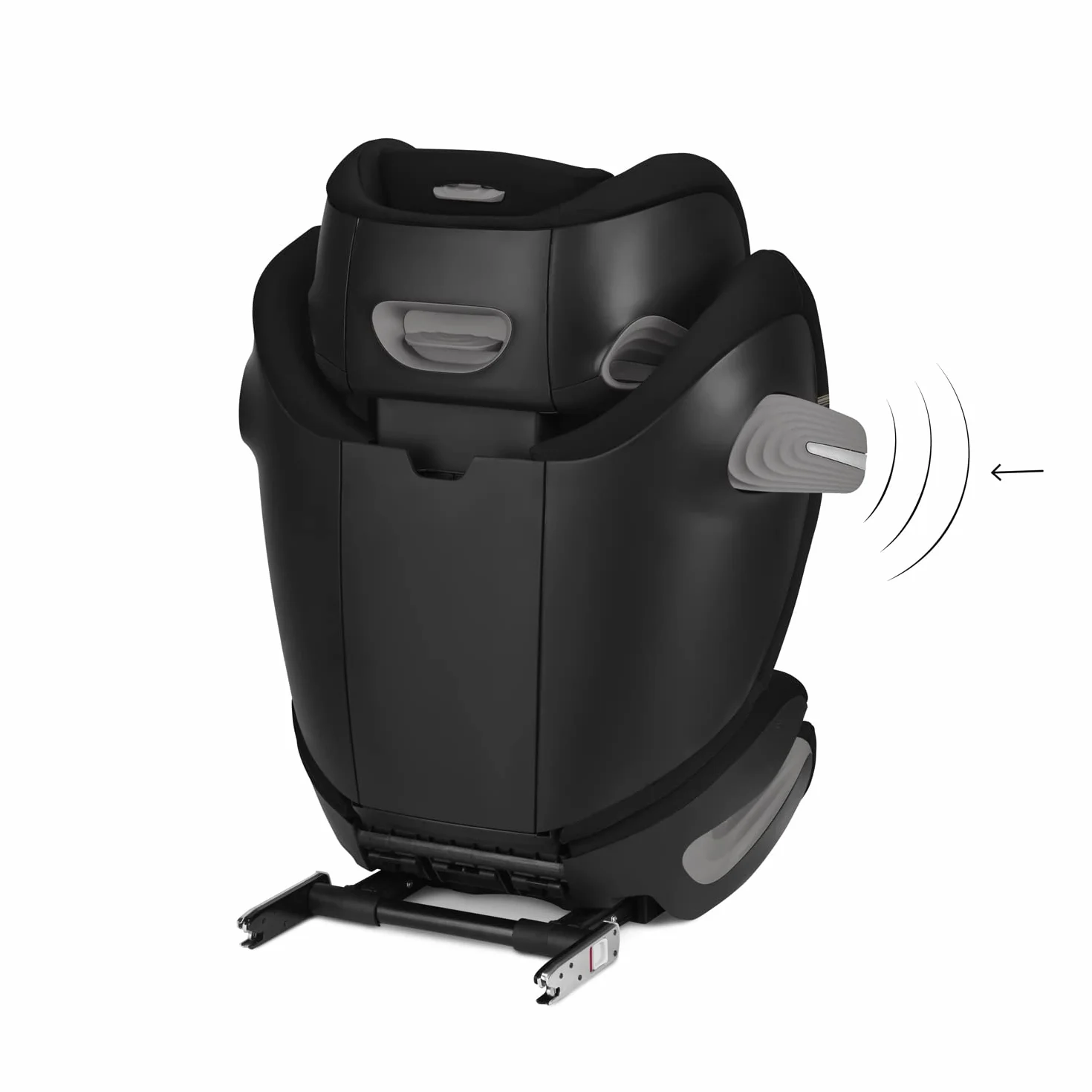 Cybex Gold Silla de coche Solution S2 i-Fix, Para coches con y sin ISOFIX, 100 - 150 cm, De 3 a 12 años aprox. (15 - 50 kg), Negro (Moon Black)