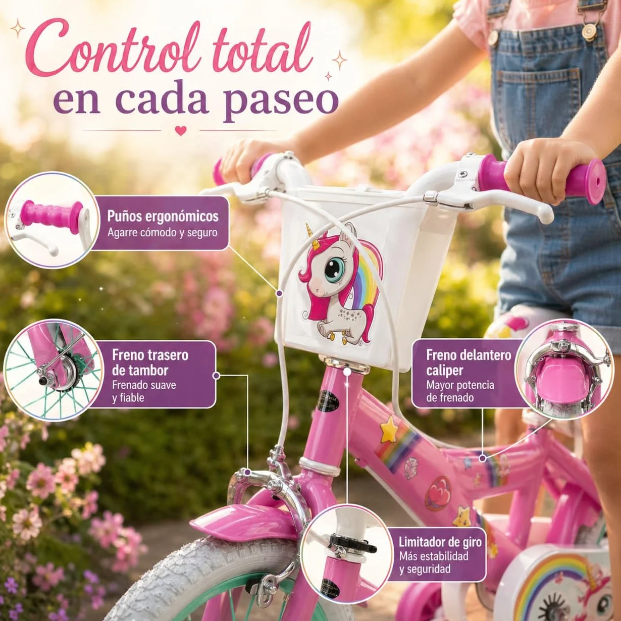 Toimsa Bicicleta Unicornio 14" (4/6 años)