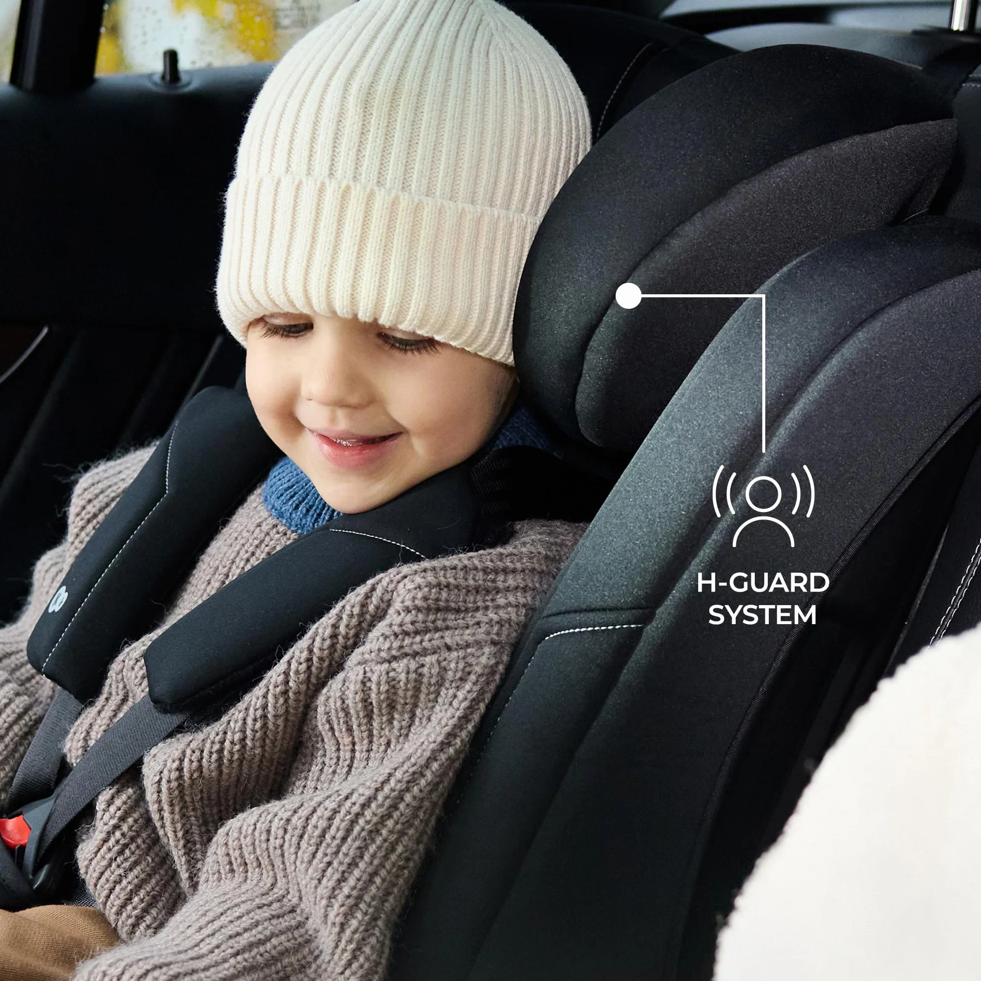 Kinderkraft SAFETY FIX 3 PRO Silla de Coche i-Size 76–150 cm ISOFIX Top Tether H-GUARD Arnés 5 Puntos Gris