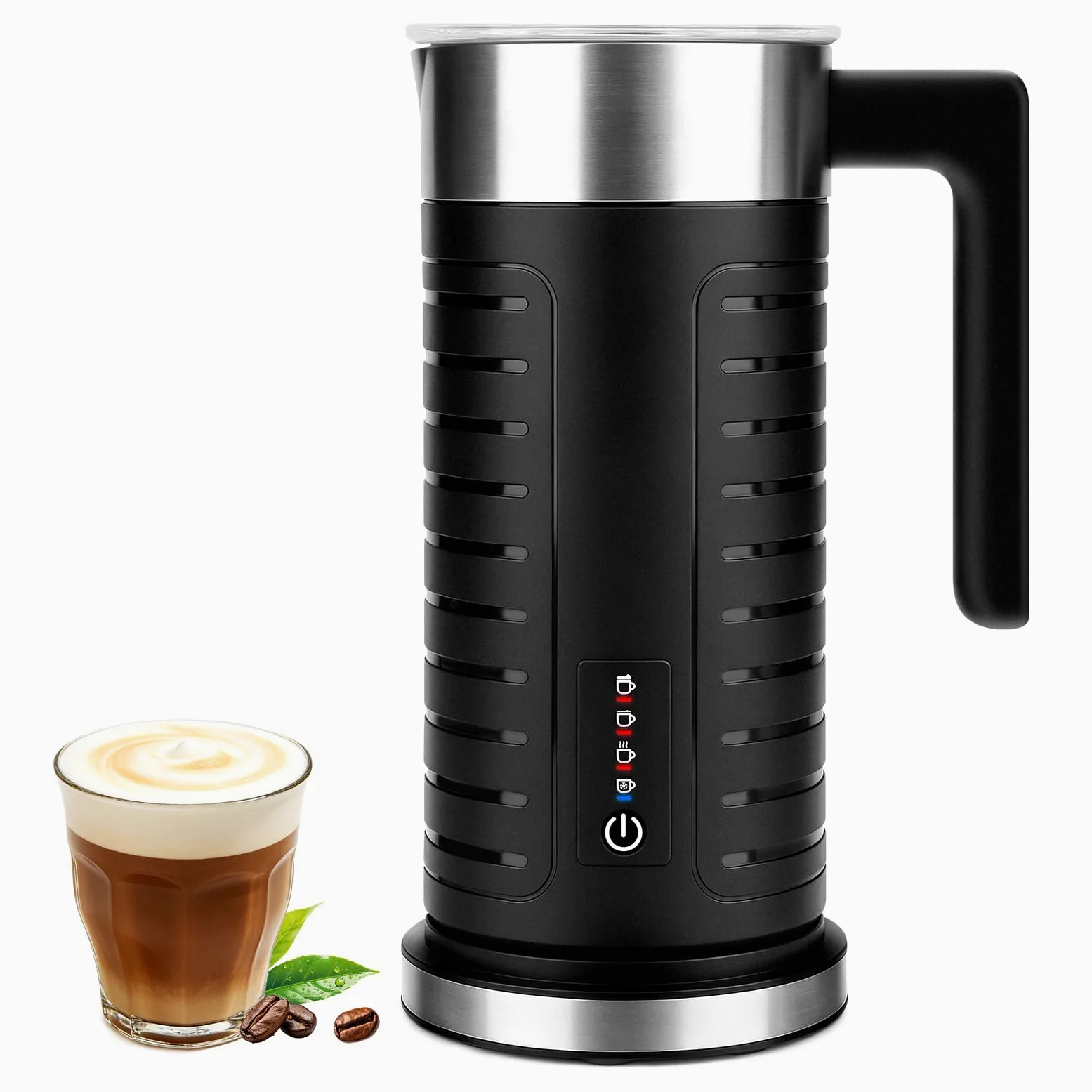 Espumador de leche AirOpen, espumador y calentador de leche eléctrico automático con función «One-Touch» para café, latte, capuchino y macchiato