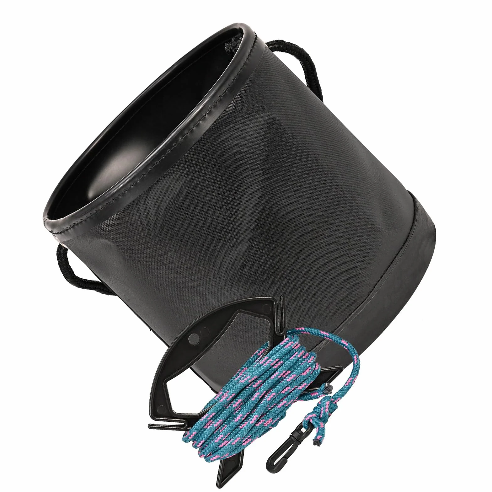Cubeta de pesca plegable con cuerda contenedor