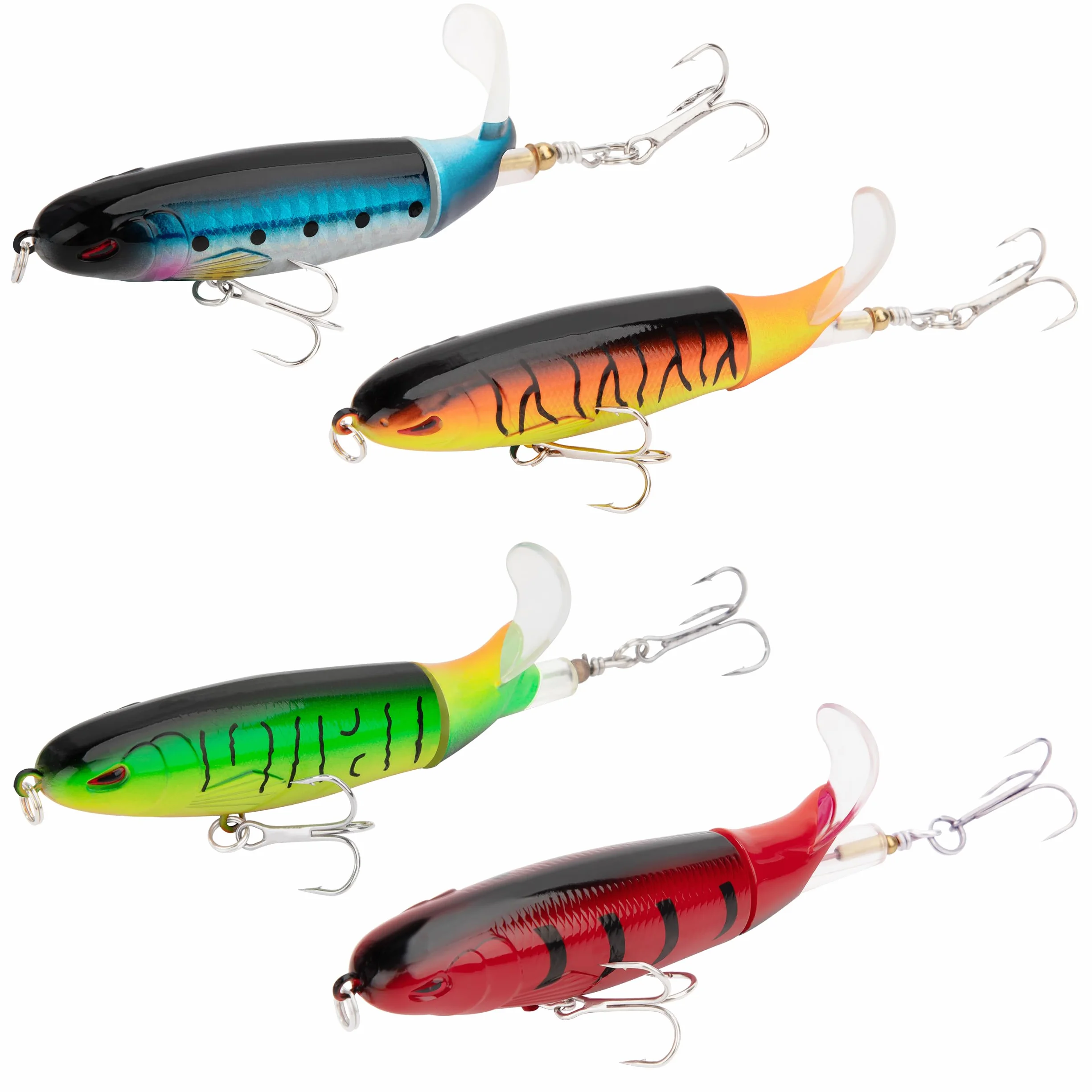 Señuelo Pesca, Señuelos Superficie Lubina con Ganchos, Fishing Lure Bait 13g, Regalos de Pesca para Hombres Trucha Bagre Siluros Bass (4 Piezas)