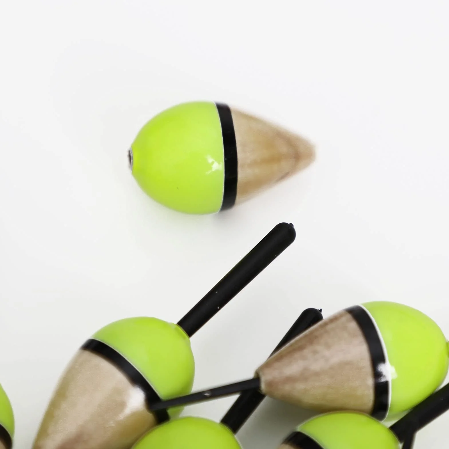 Flotadores de Pesca de Madera de Tung Bobbers Ultraligero Flotador