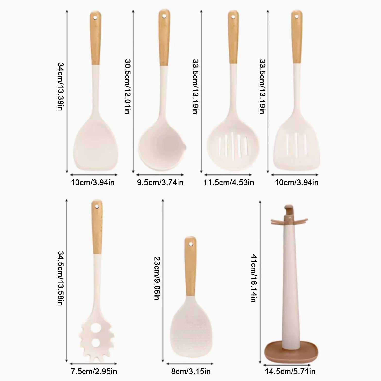 Espátula de silicona silicona alimentaria antiadherente | Espátulas seguras para cocinar Accesorios de Alimenticio para Mezclar, Hornear, Freír, Servir, Preparar, y Exterior