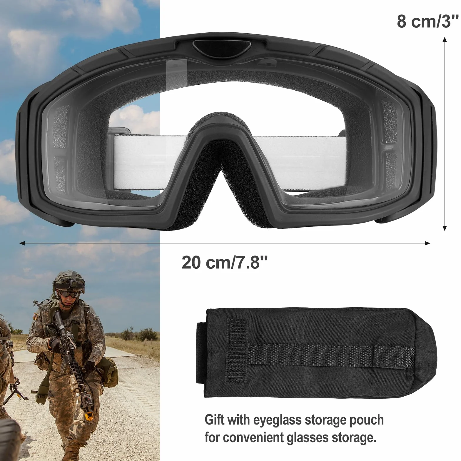 OneTigris Gafas tácticas de airsoft con 3 lentes intercambiables, gafas de caza con CE EN166 y ANSI Z87.1, gafas de airsoft para paintball, caza, CS, ciclismo, exterior, verde OD